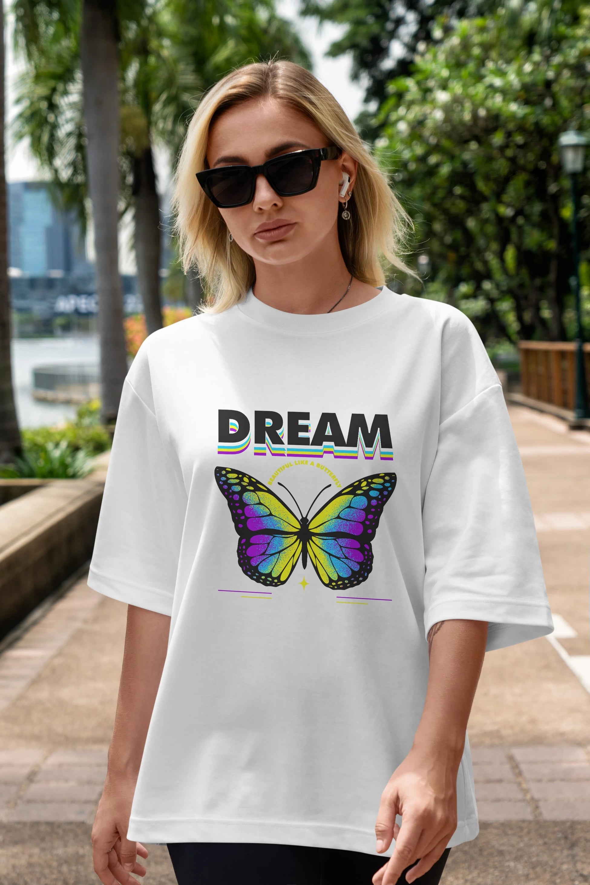Dream Company Ön Baskılı Oversize t-shirt Erkek Kadın Unisex