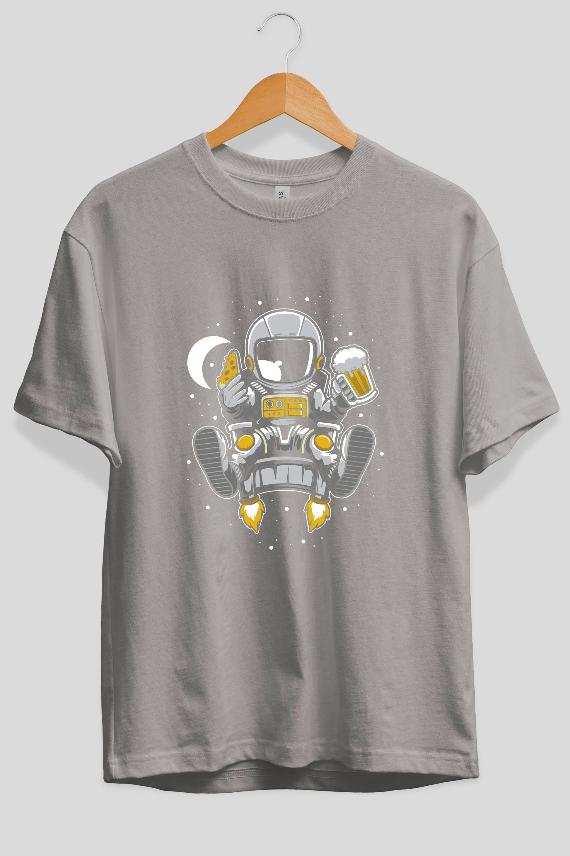 Astronaut Relax (2) Ön Baskılı Oversize t-shirt Erkek Kadın Unisex