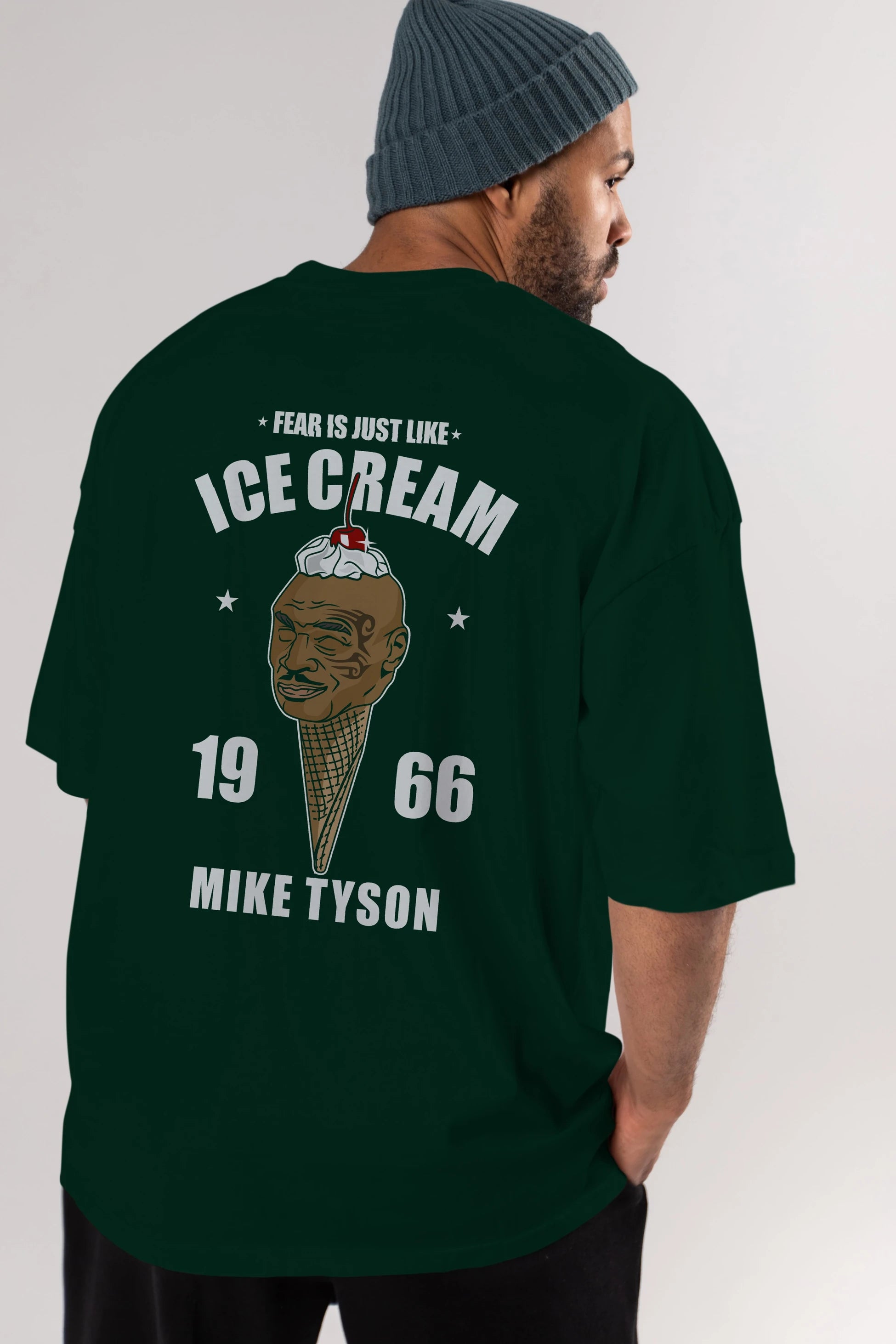 Tyson Ice Cream Arka Baskılı Oversize t-shirt Erkek Kadın Unisex %100 Pamuk tişort