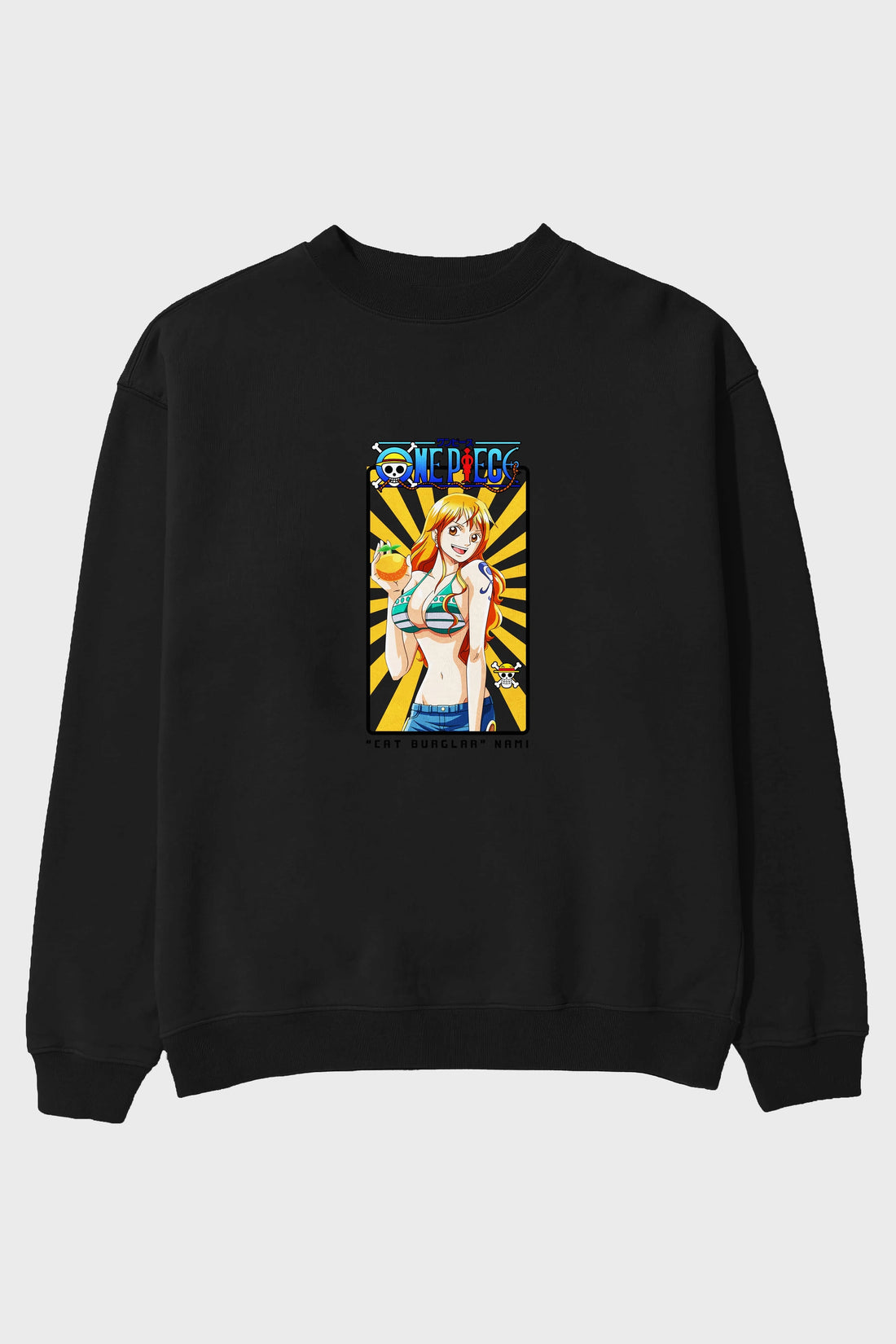Nami Ön Baskılı Anime Oversize Sweatshirt Erkek Kadın Unisex