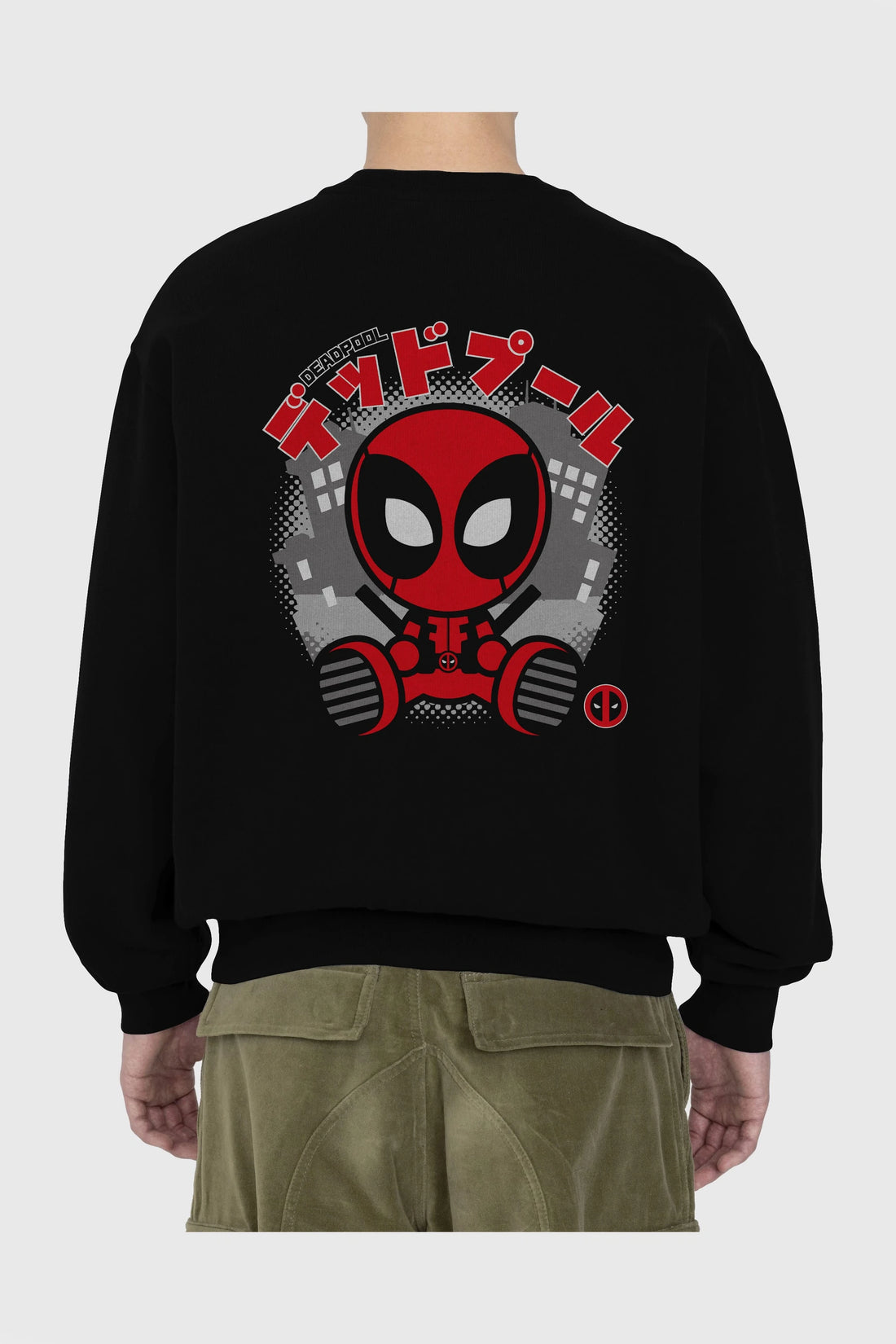 Deadpool (15) Arka Baskılı Oversize Sweatshirt Erkek Kadın Unisex