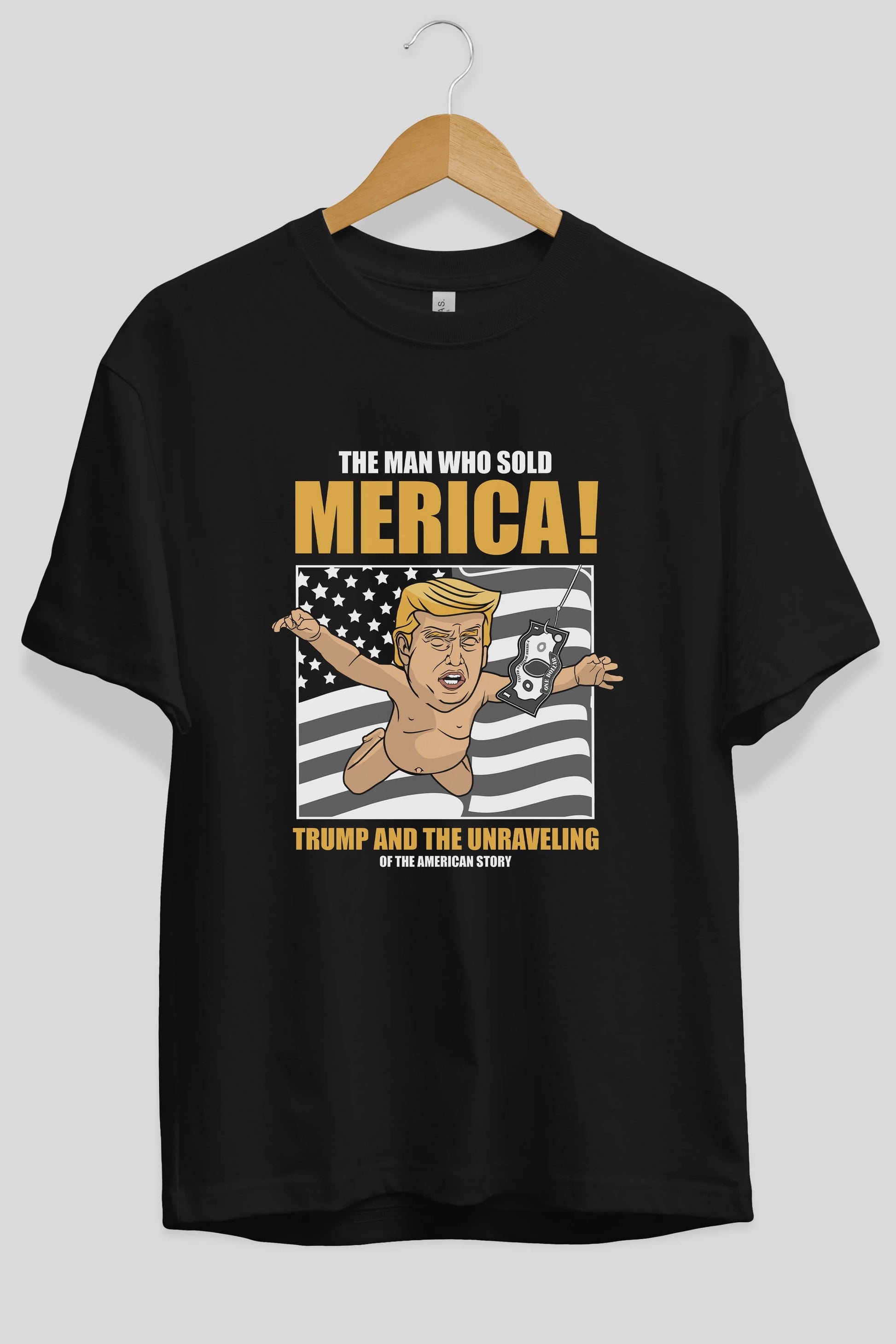 Trump Nirvana Ön Baskılı Oversize t-shirt Erkek Kadın Unisex %100 Pamuk tişort