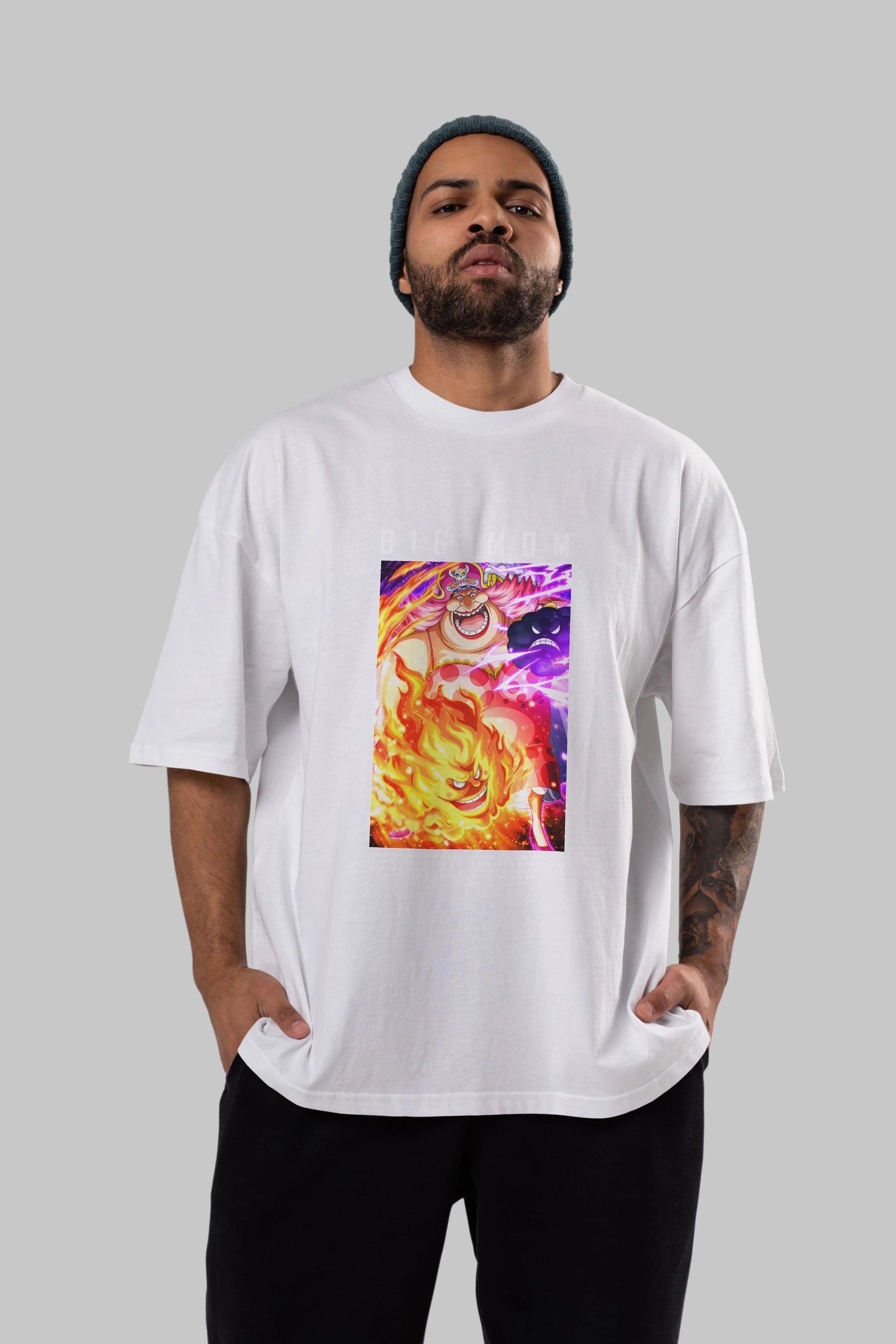Charlotte Linlin Anime Ön Baskılı Oversize t-shirt Erkek Kadın Unisex