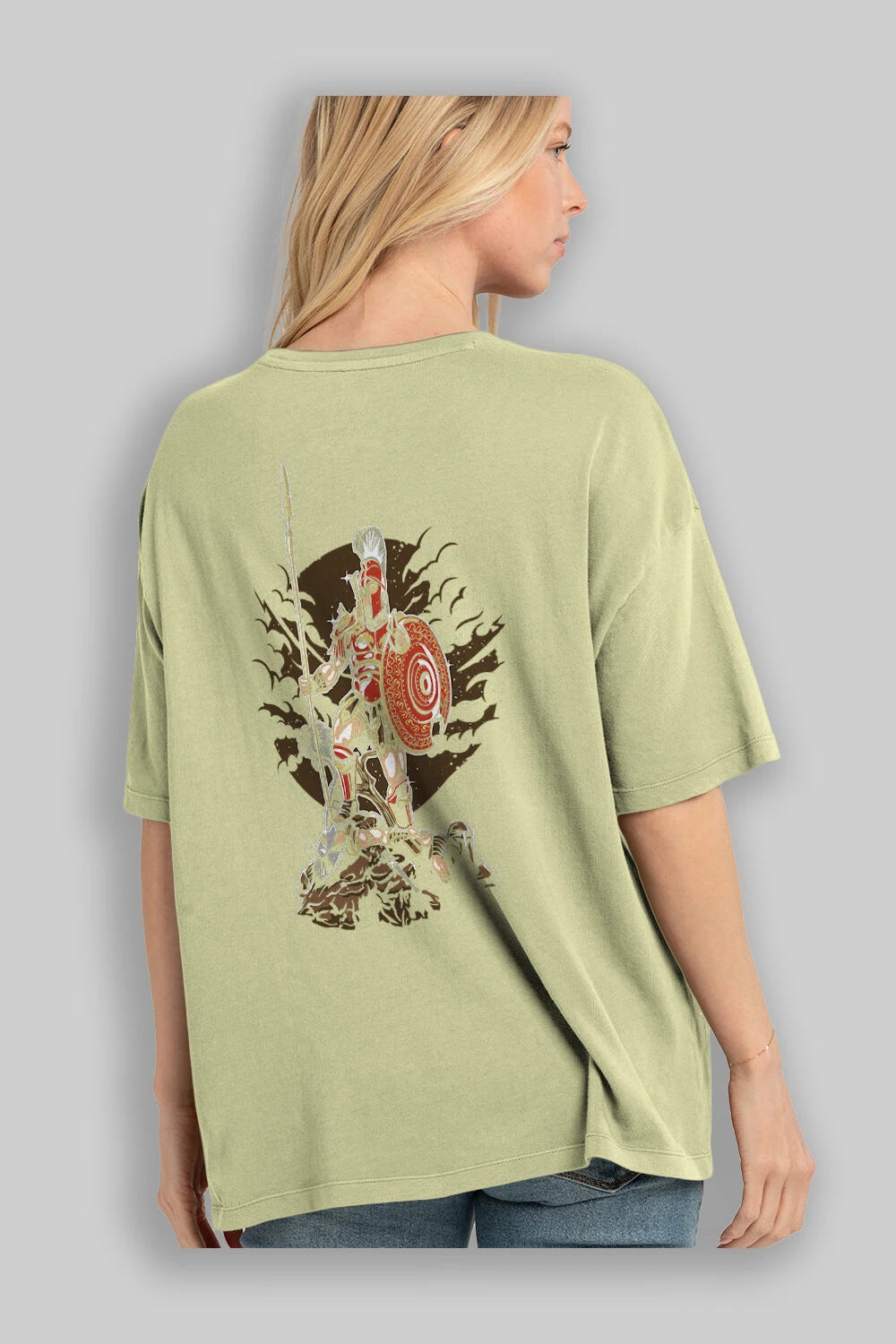 Sparta Arka Baskılı Oversize t-shirt Erkek Kadın Unisex %100 Pamuk