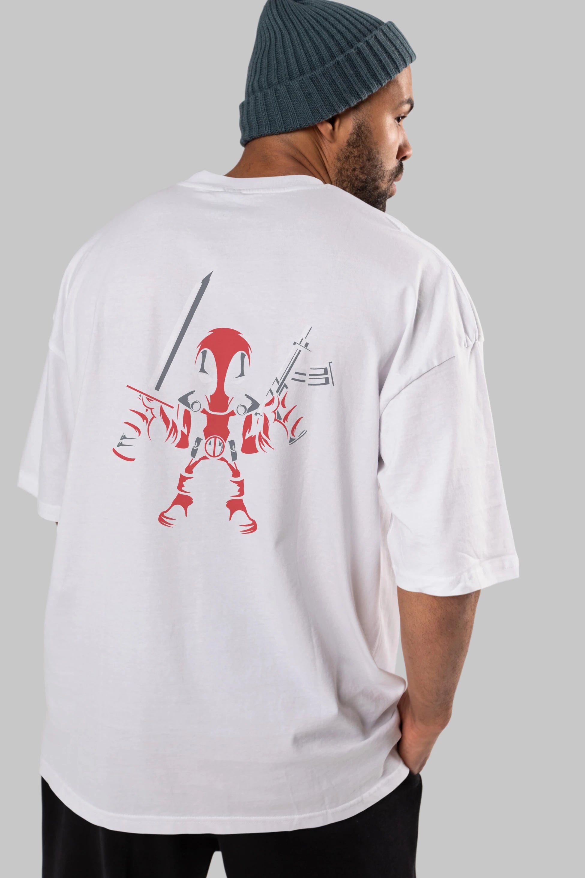 Deadpool (11) Arka Baskılı Oversize t-shirt Erkek Kadın Unisex %100 Pamuk Bisiklet Yaka tişort