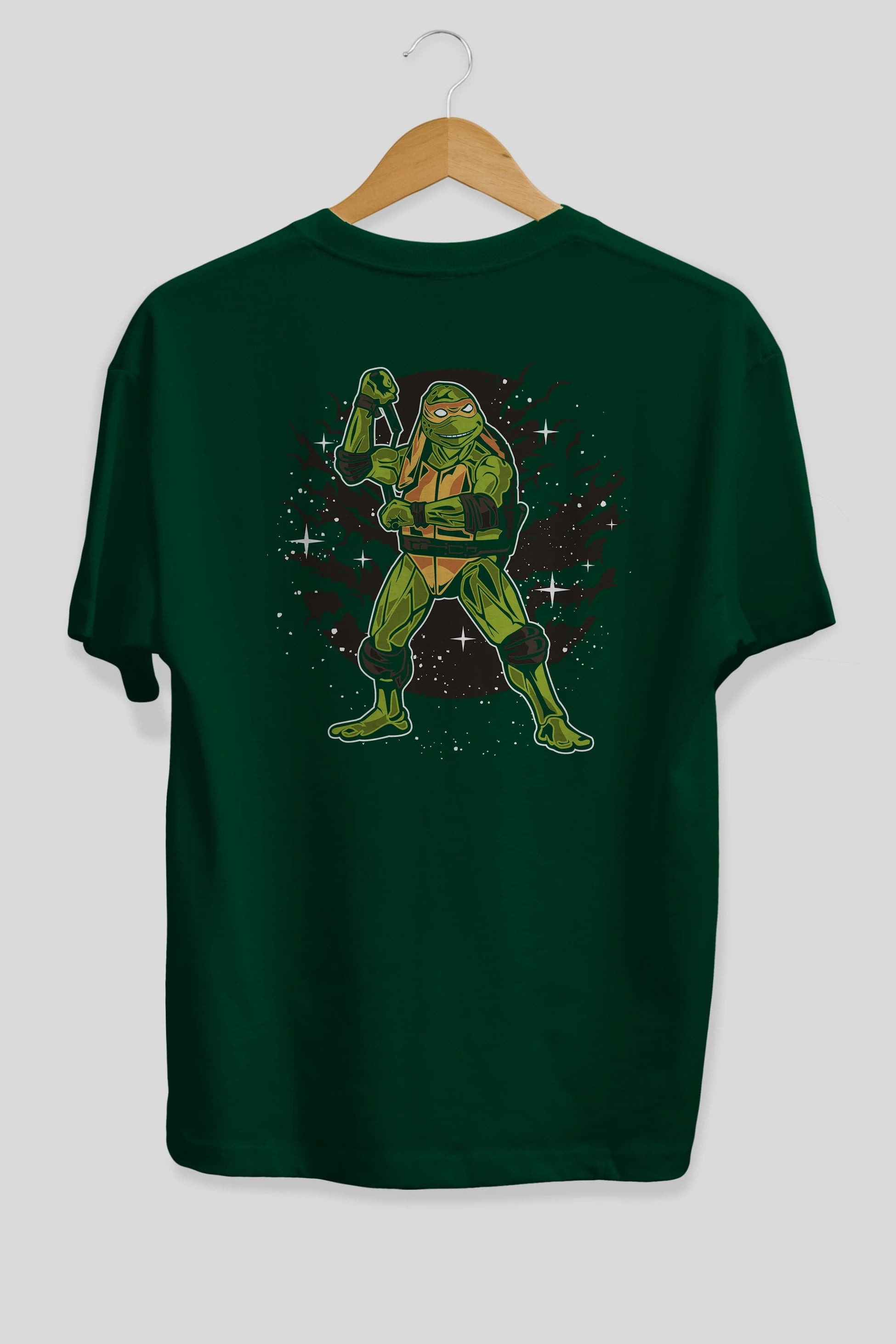 TURTLES Arka Baskılı Oversize t-shirt Erkek Kadın Unisex %100 Pamuk