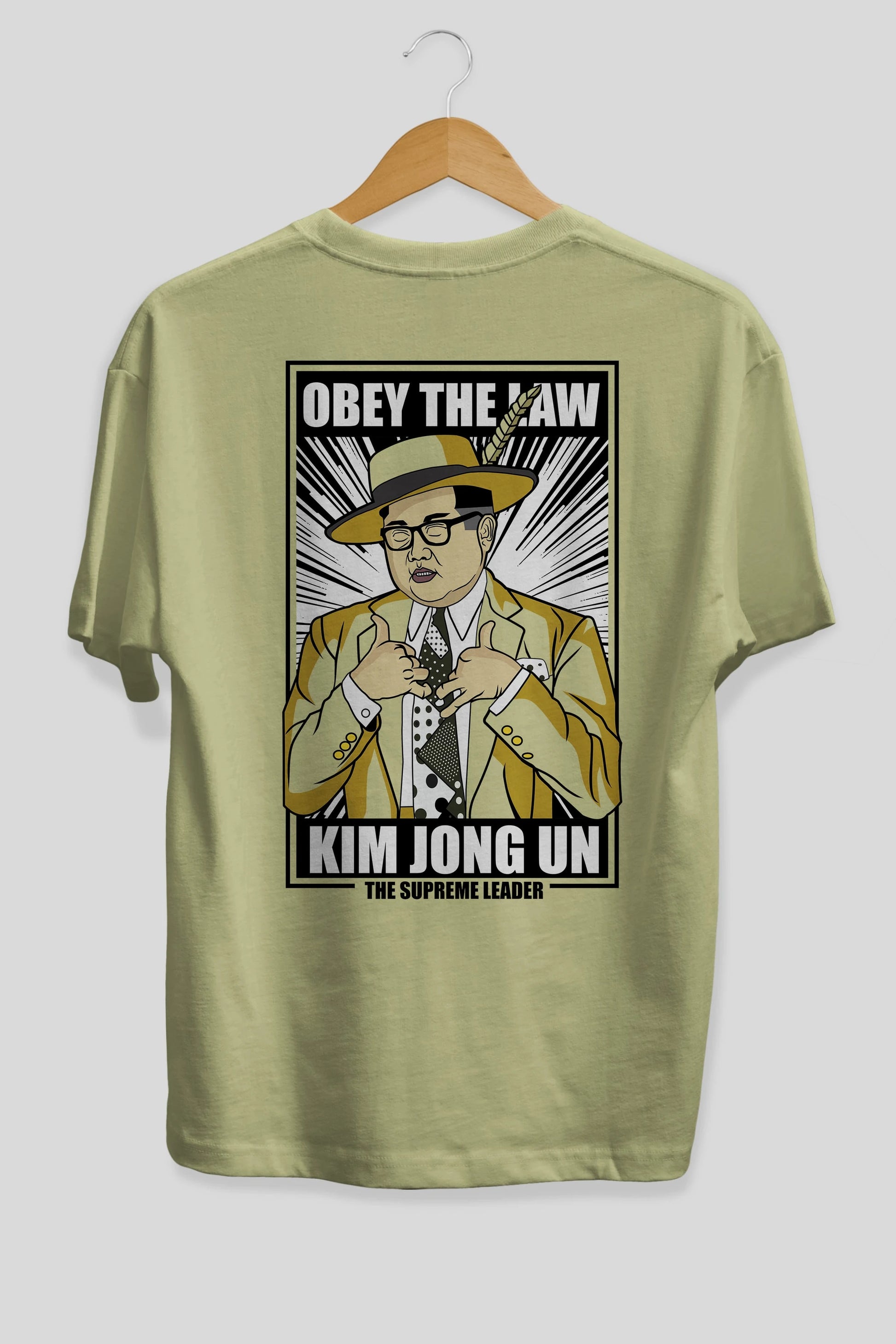 The Mask Jong Un Arka Baskılı Oversize t-shirt Erkek Kadın Unisex %100 Pamuk tişort