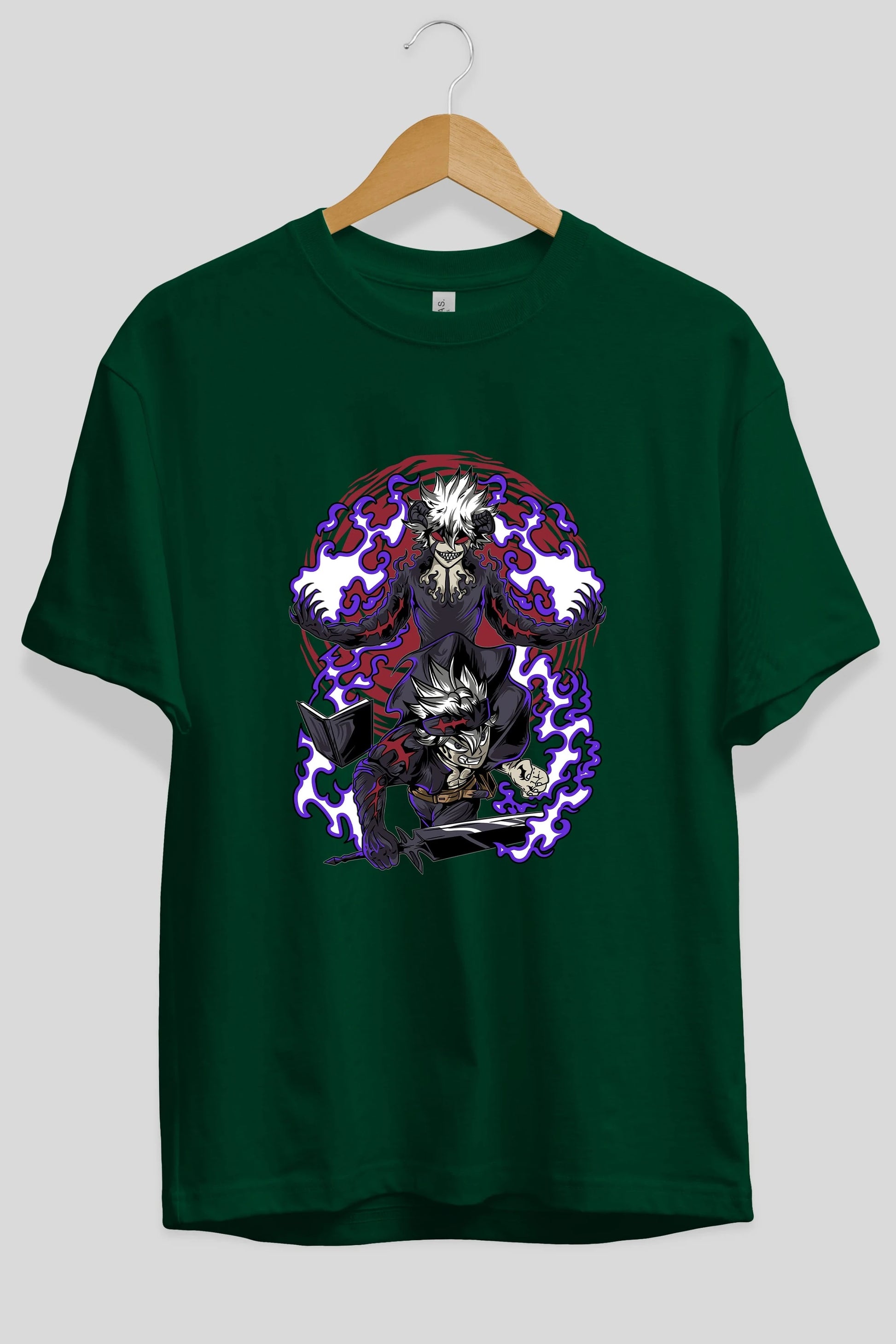 BLACK CLOVER DEVIL UNION Anime Ön Baskılı Oversize t-shirt %100 pamuk Erkek Kadın Unisex