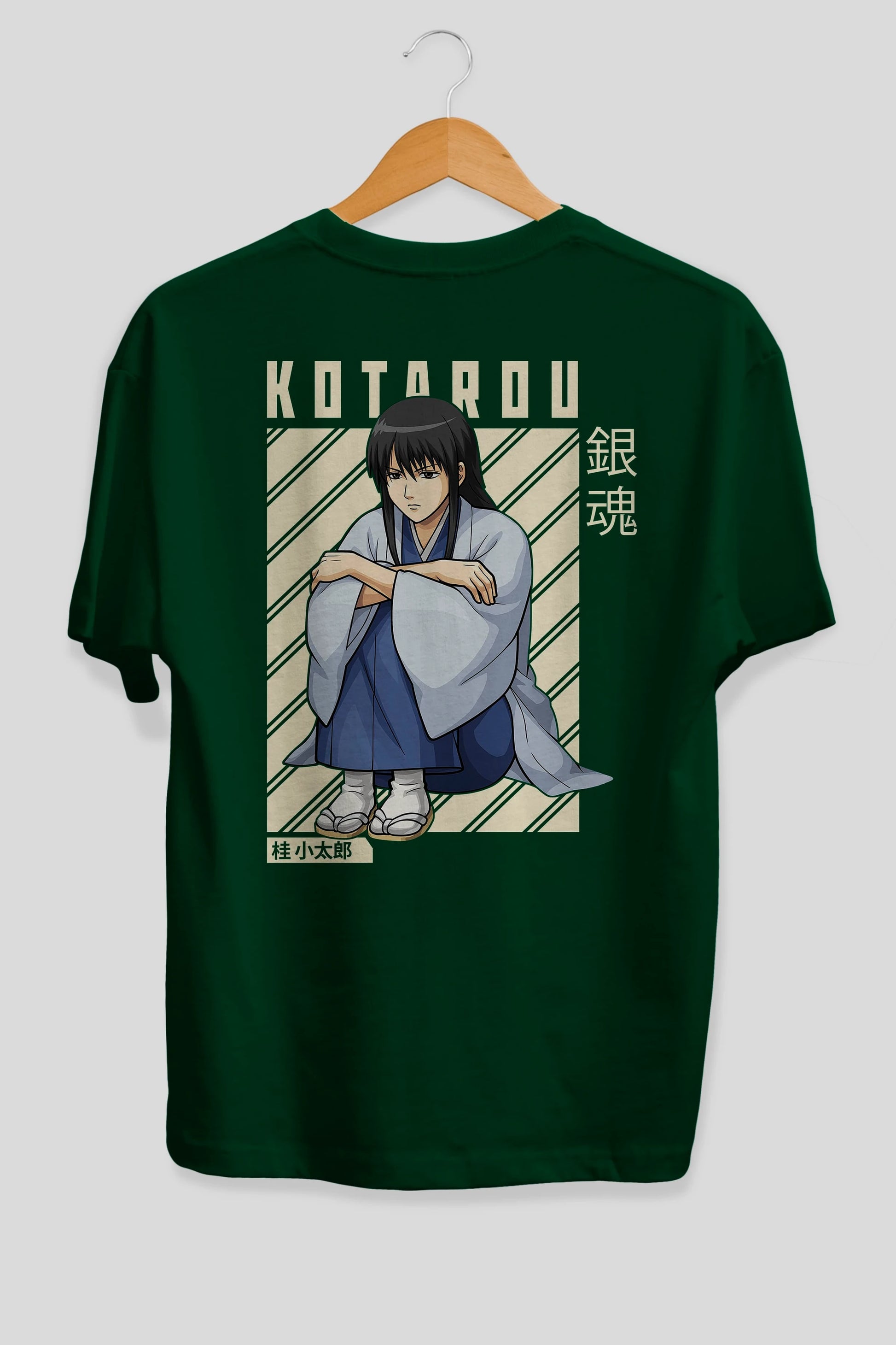 Kotarou Katsura GINTAMA Anime Arka Baskılı Oversize t-shirt Erkek Kadın Unisex