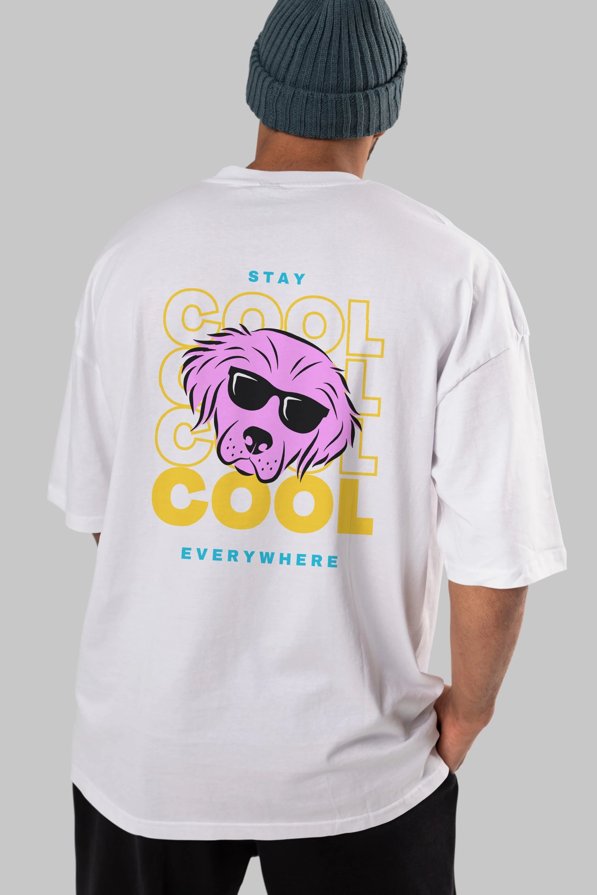 Cool Dog 2 Arka Baskılı Oversize t-shirt Erkek Kadın Unisex