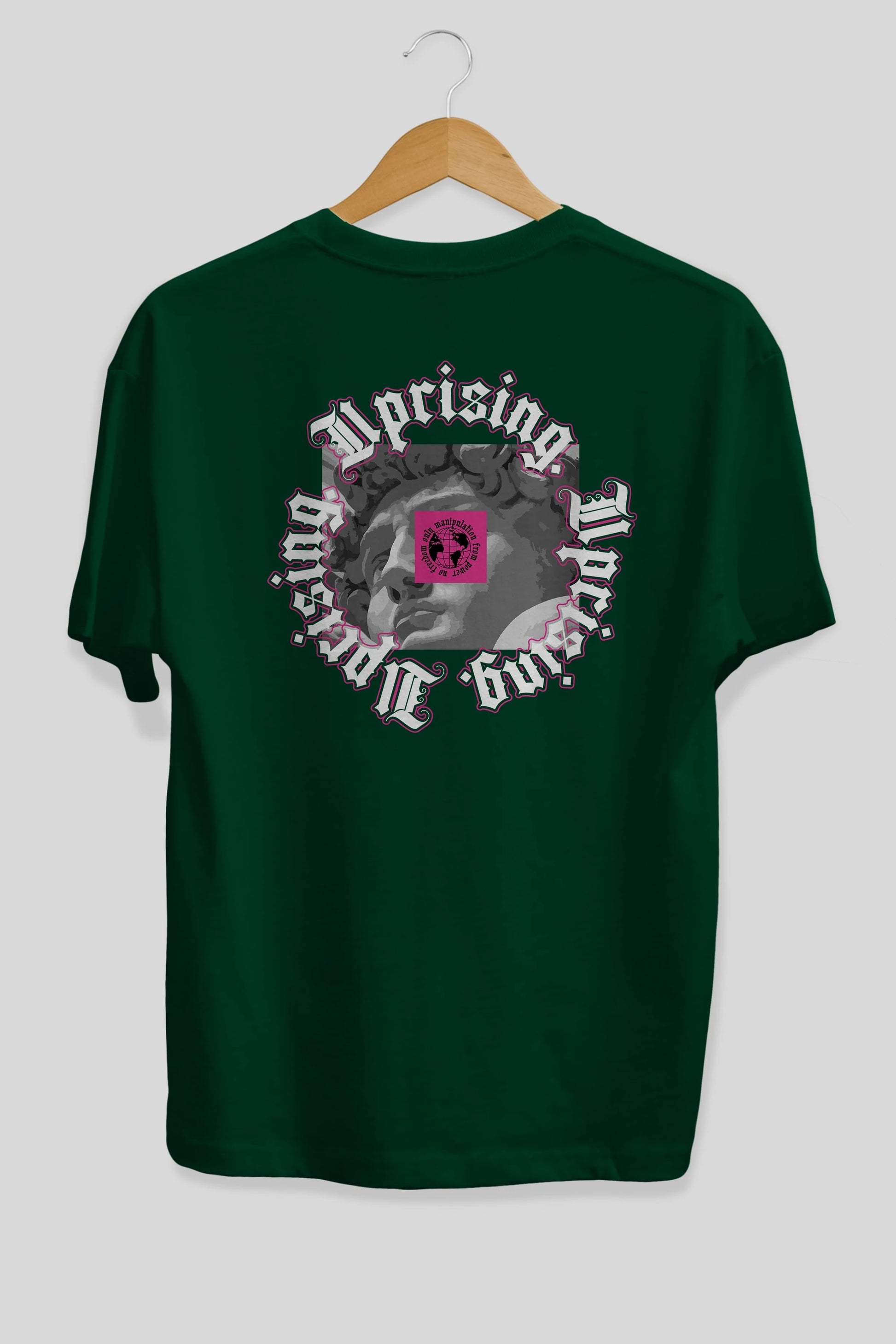 Uprising Arka Baskılı Oversize t-shirt Erkek Kadın Unisex