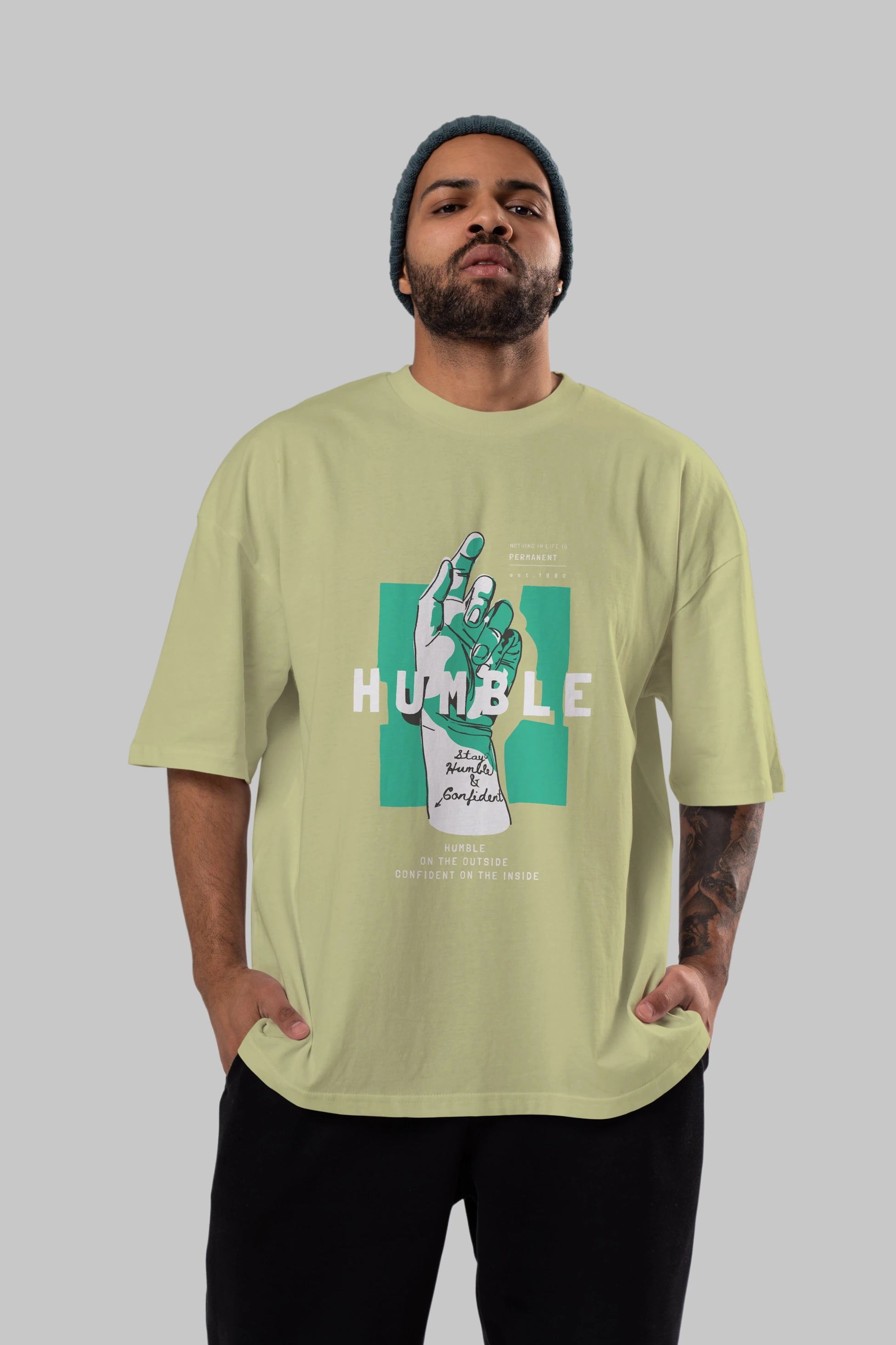 Humble Ön Baskılı Oversize t-shirt Erkek Kadın Unisex