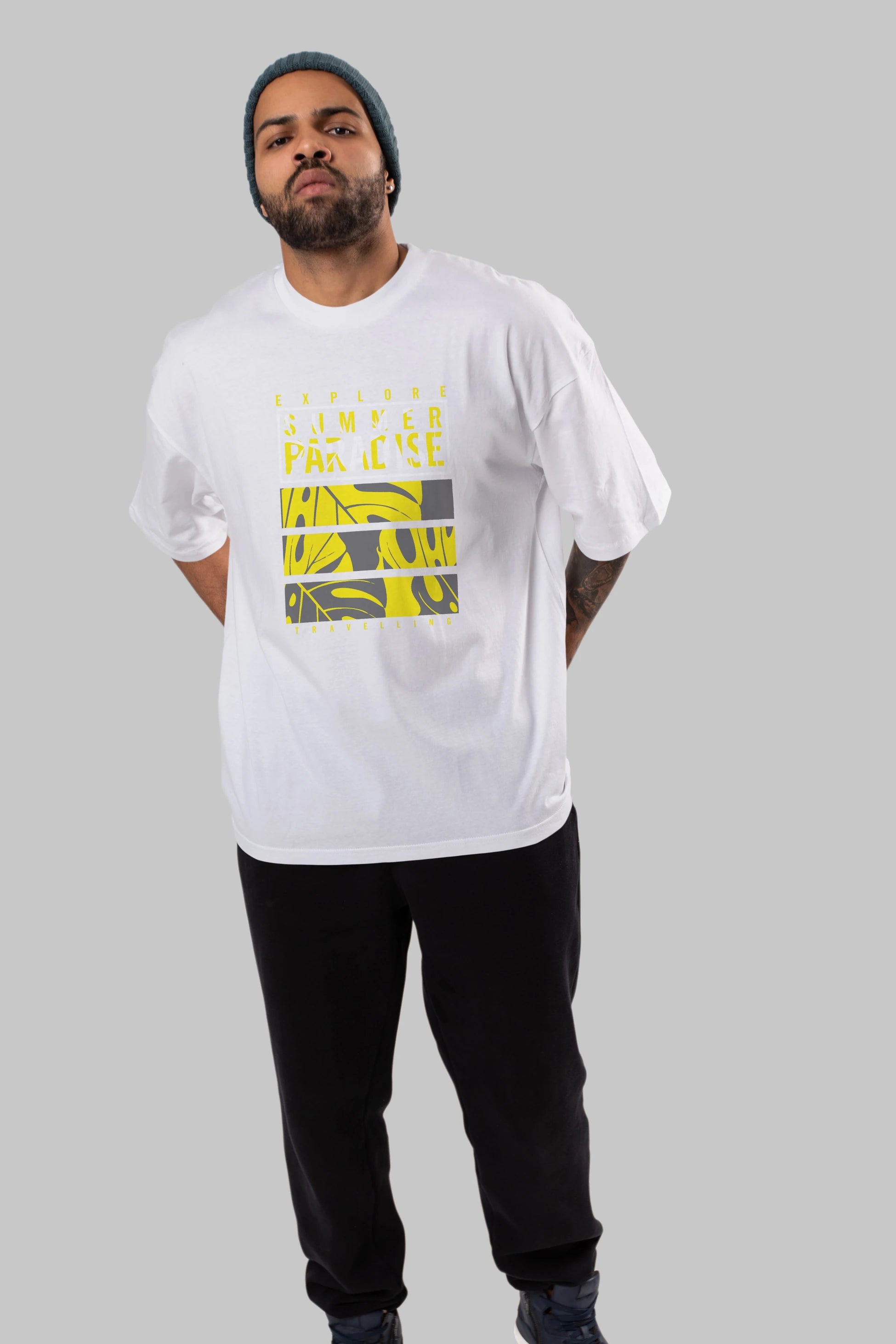 Summer Paradise Ön Baskılı Oversize t-shirt Erkek Kadın Unisex