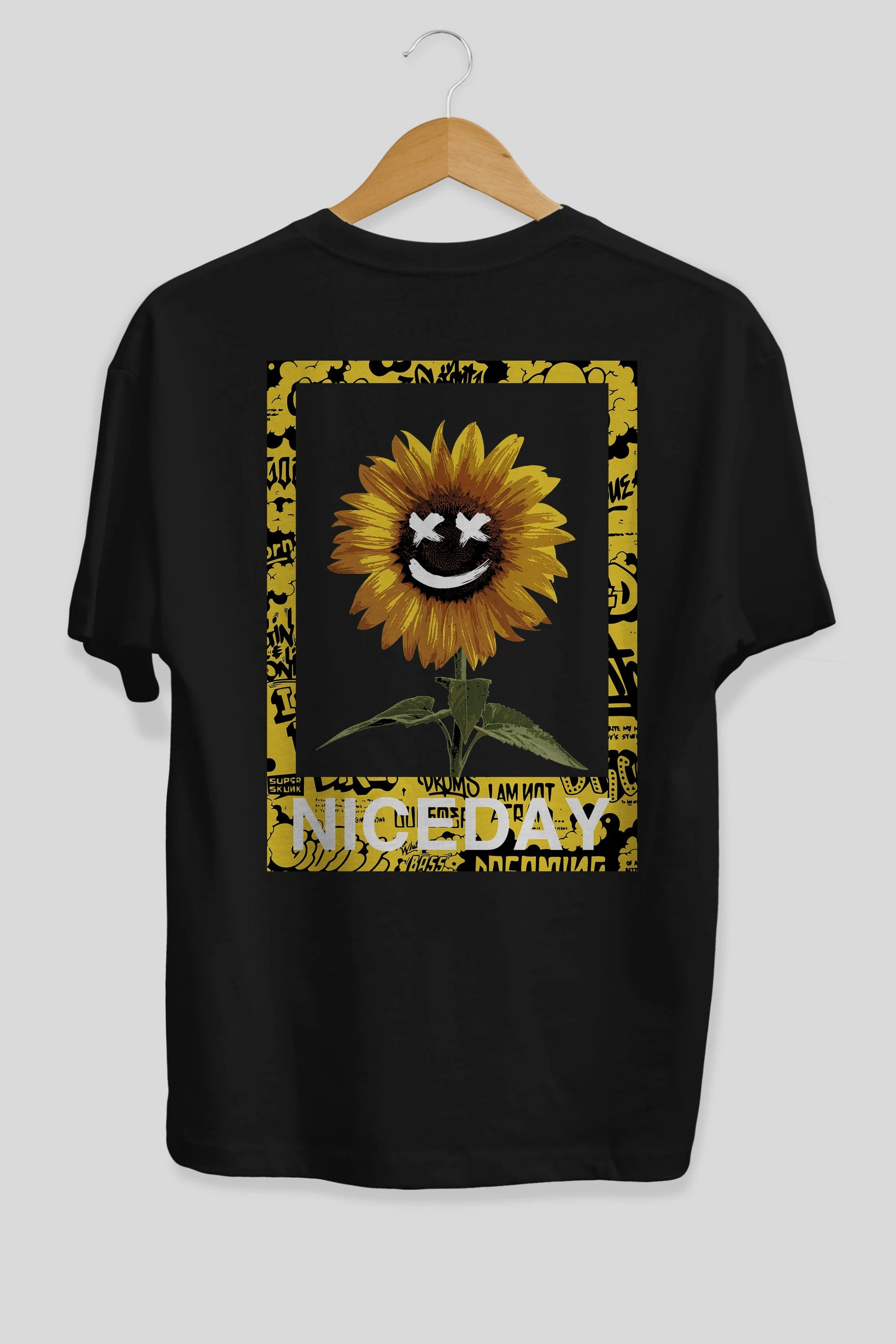 Niceday Streewear Arka Baskılı Oversize t-shirt Erkek Kadın Unisex