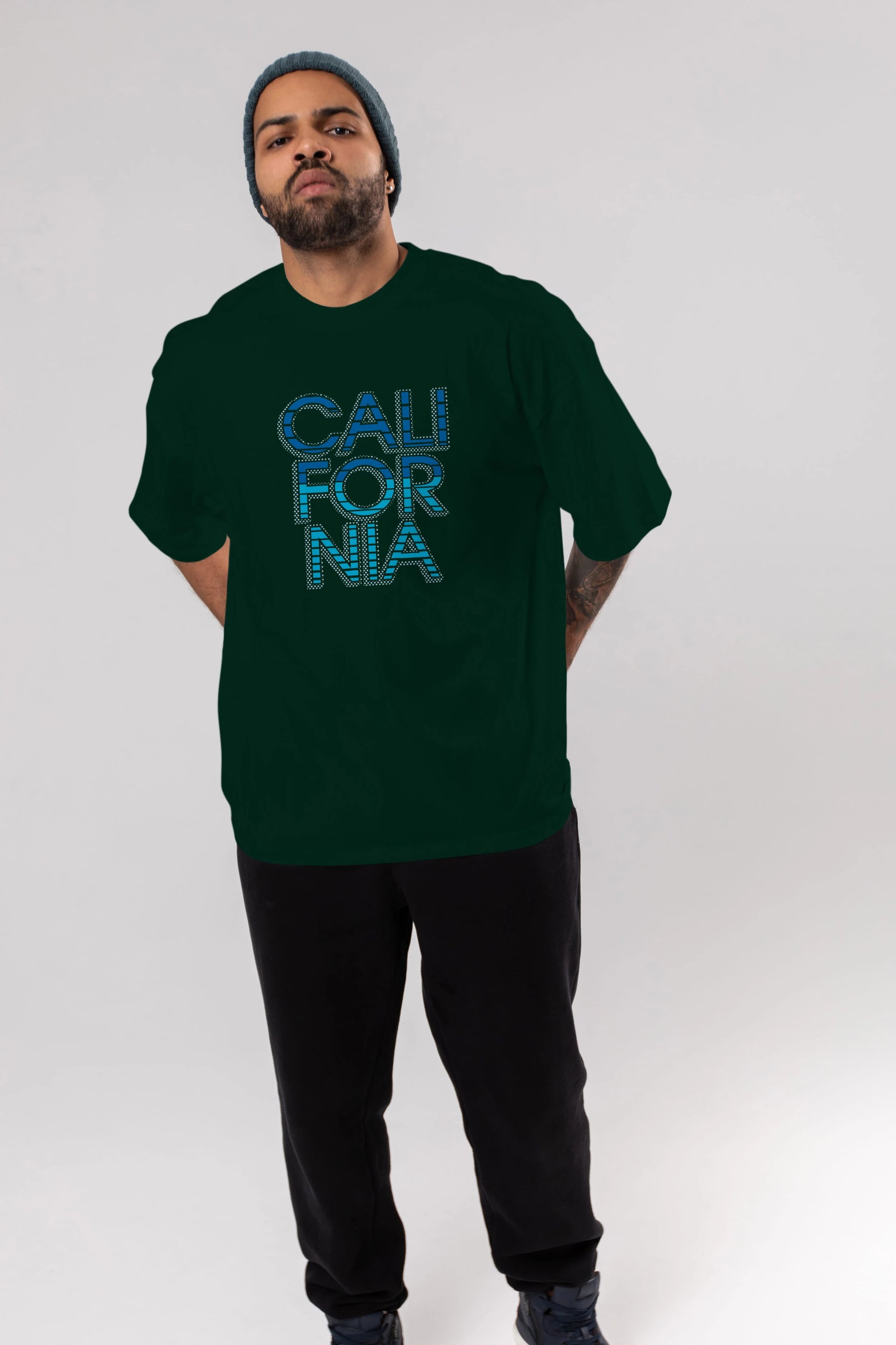 California 3 Ön Baskılı Oversize t-shirt Erkek Kadın Unisex