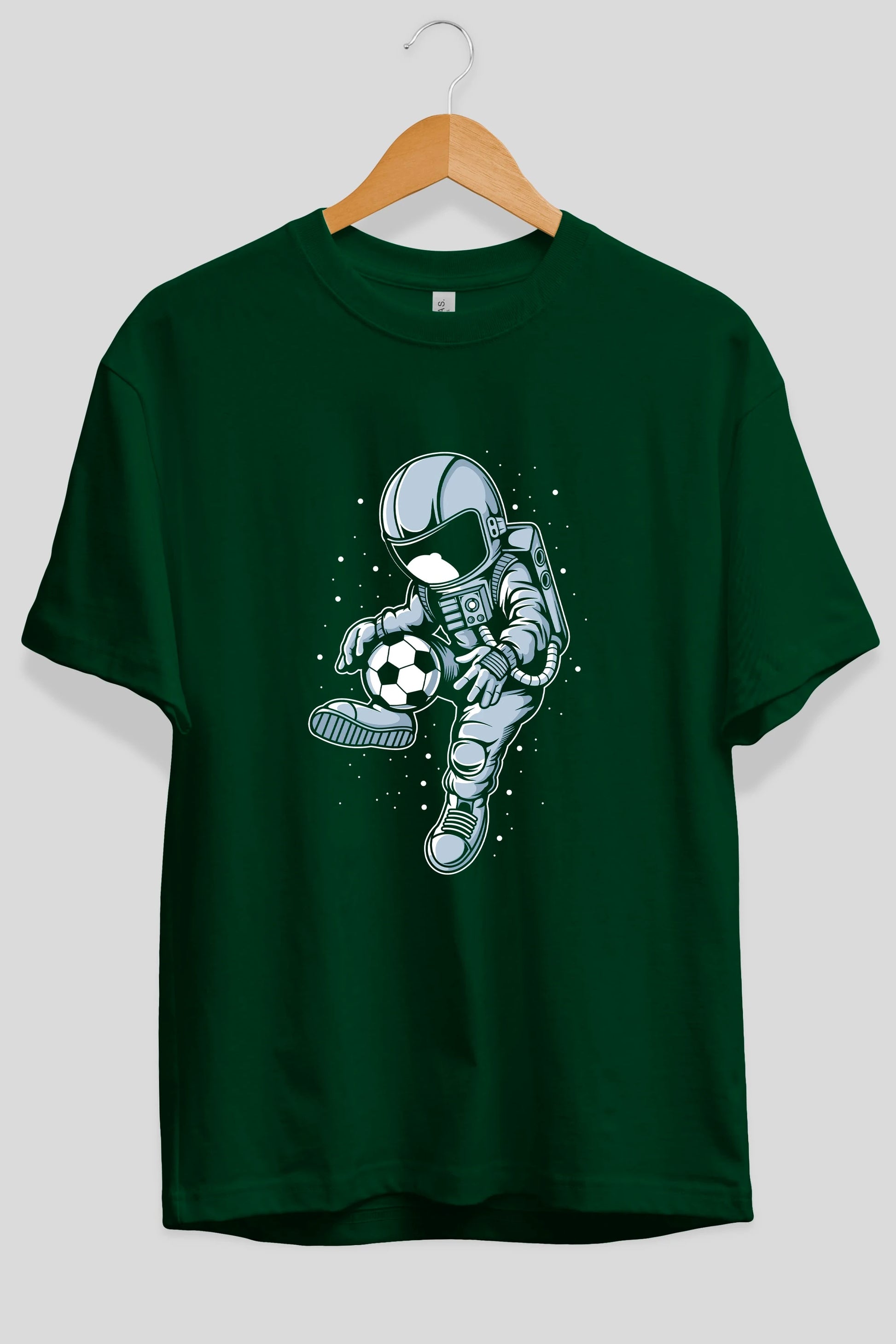 Astronaut Soccer Player Ön Baskılı Oversize t-shirt Erkek Kadın Unisex
