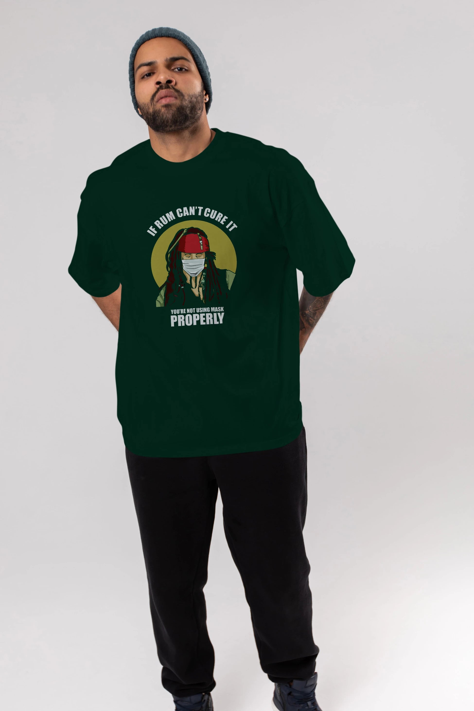 Pirates Maker Ön Baskılı Oversize t-shirt Erkek Kadın Unisex %100 Pamuk tişort