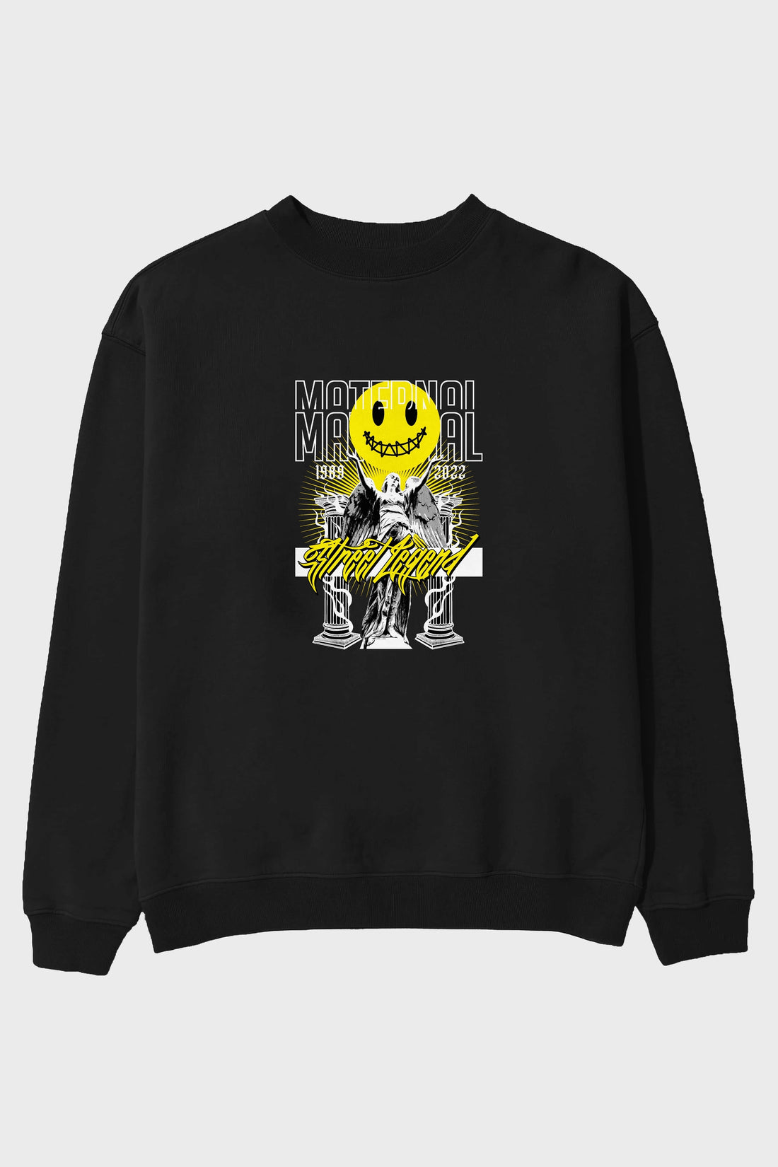 Maternal Street Legend Ön Baskılı Oversize Sweatshirt Erkek Kadın Unisex