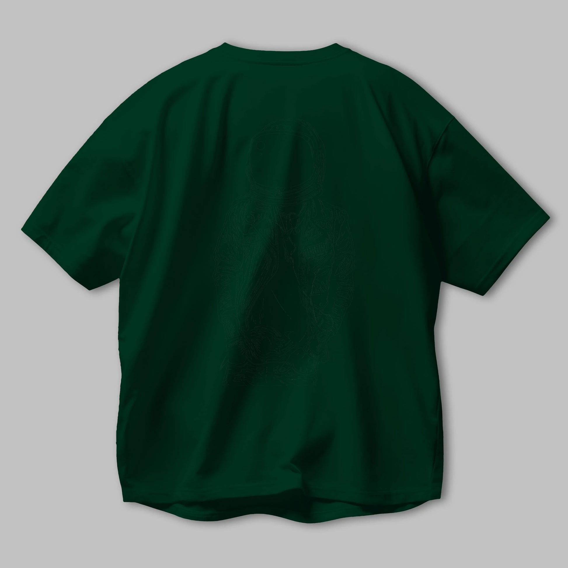 Astronaut Punkster Arka Baskılı Oversize t-shirt Erkek Kadın Unisex %100 Pamuk