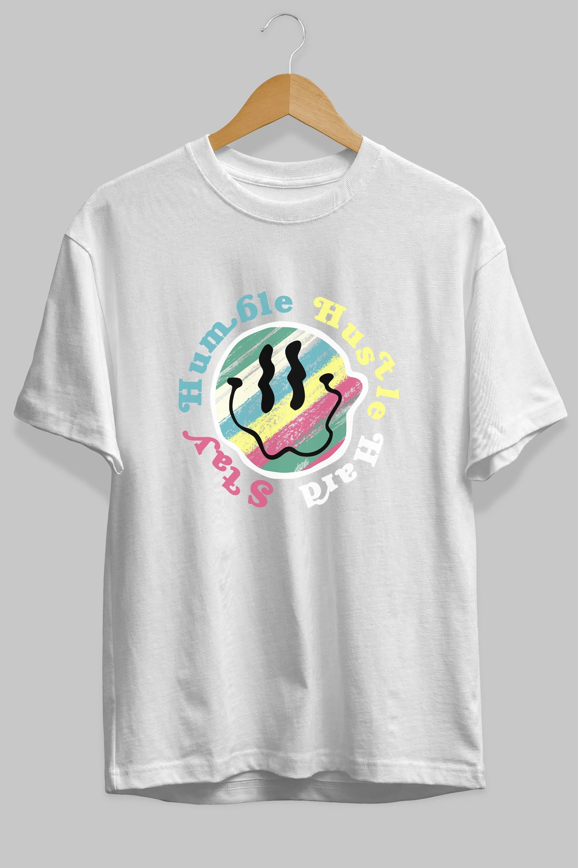 Stay Humble 2 Ön Baskılı Oversize t-shirt Erkek Kadın Unisex