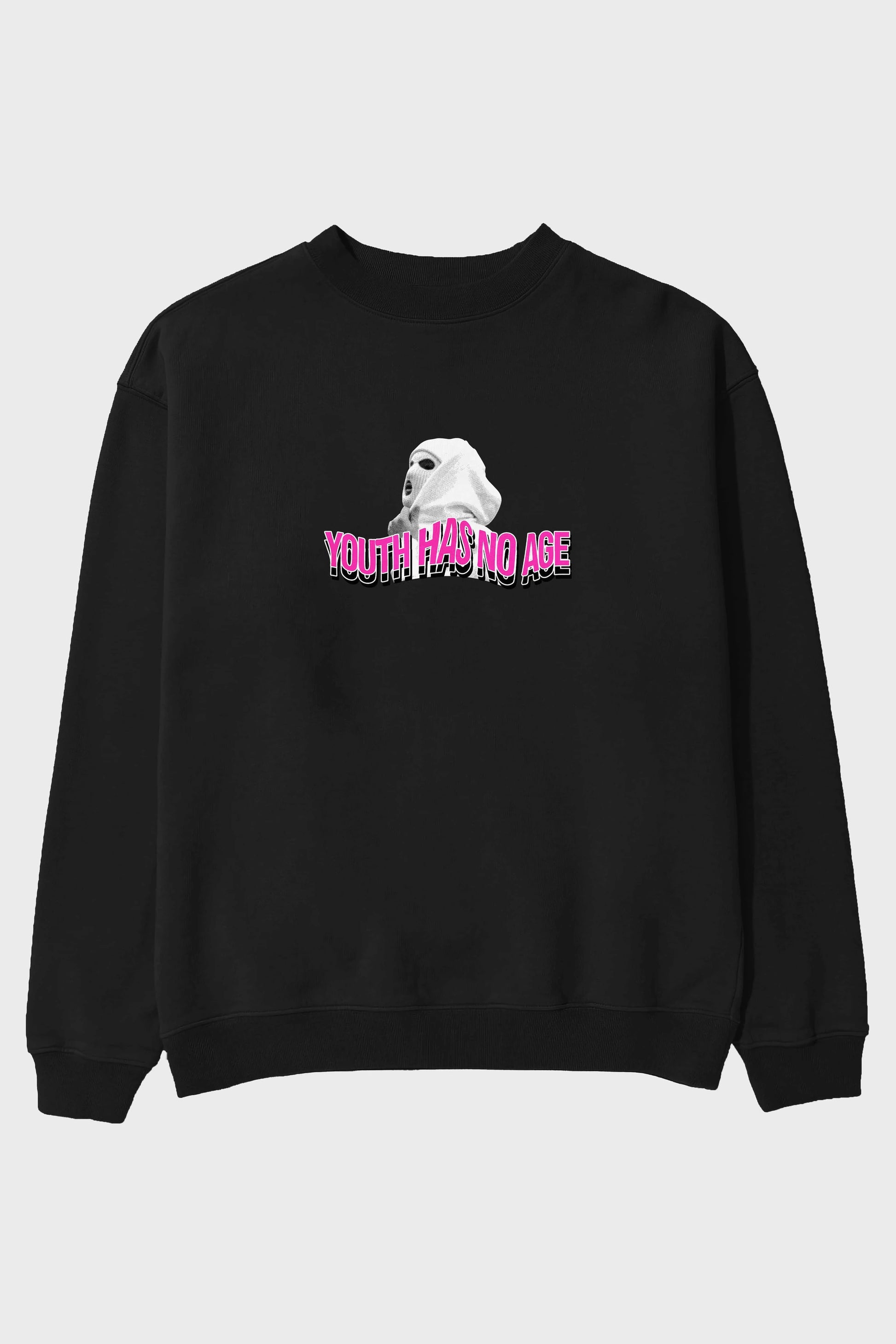 Youth Has No Age Ön Baskılı Oversize Sweatshirt Erkek Kadın Unisex