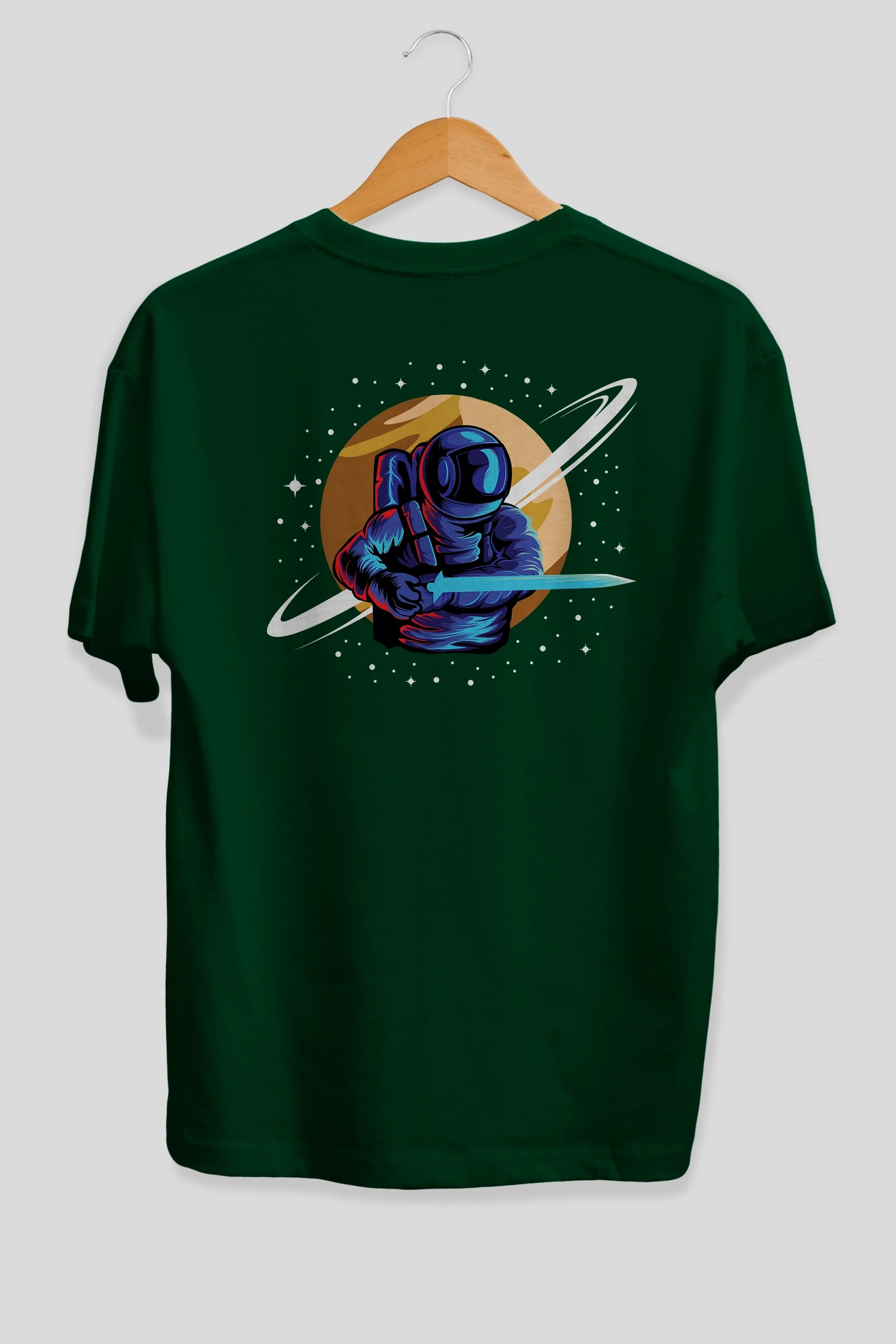 Astro Knight Arka Baskılı Oversize t-shirt Erkek Kadın Unisex