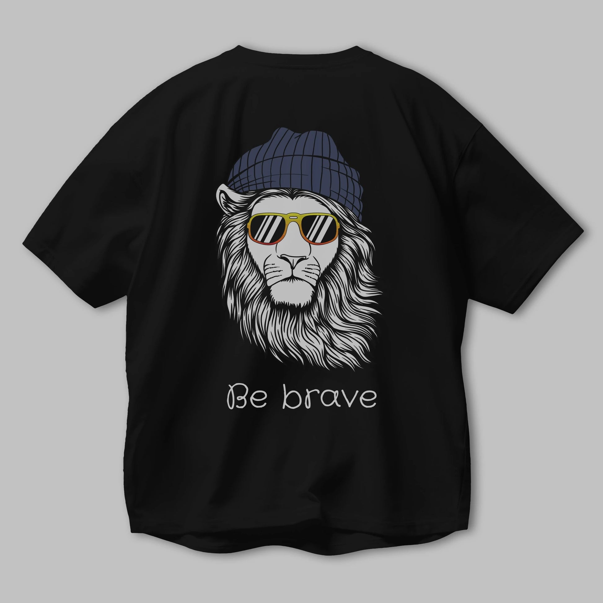 Be Brave Arka Baskılı Oversize t-shirt Erkek Kadın Unisex
