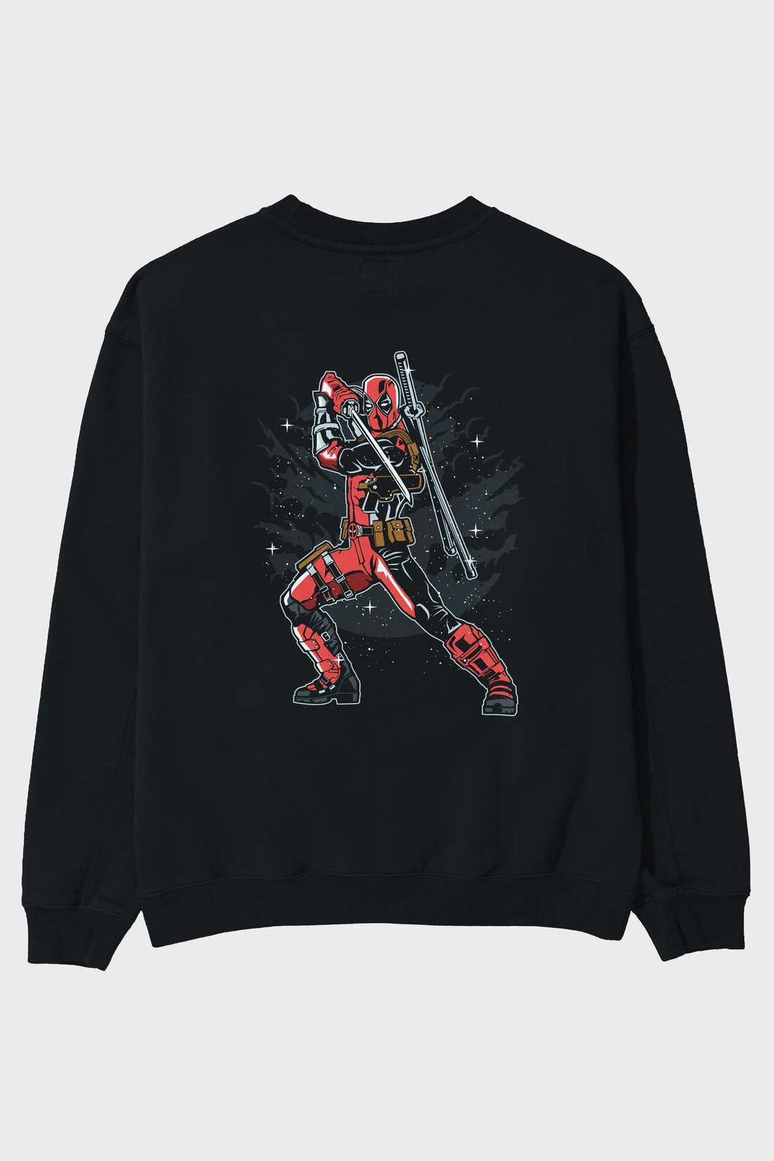 Deadpool Arka Baskılı Oversize Sweatshirt Erkek Kadın Unisex
