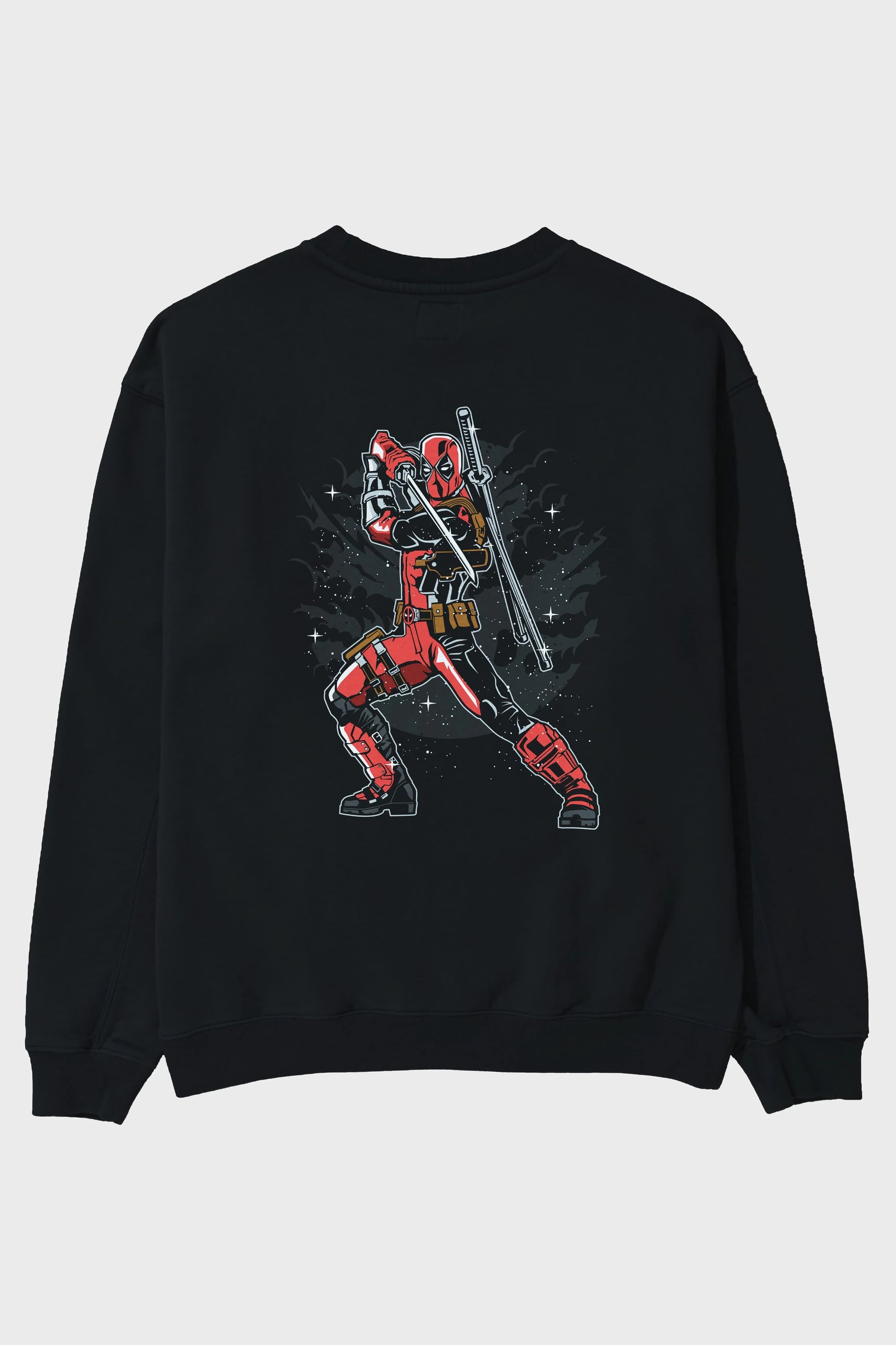 Deadpool Arka Baskılı Oversize Sweatshirt Erkek Kadın Unisex