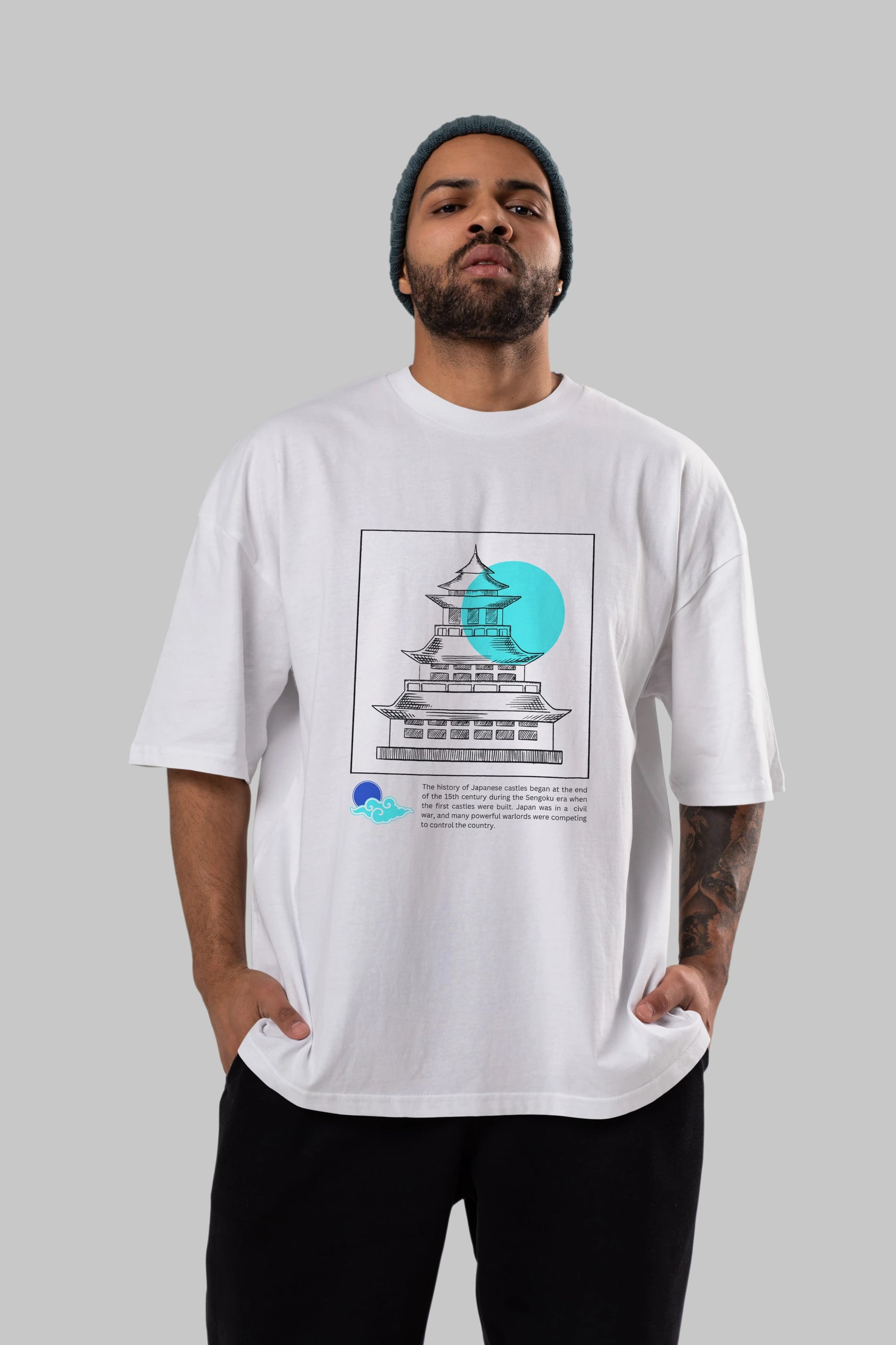 Retro Japanese Ön Baskılı Oversize t-shirt Erkek Kadın Unisex