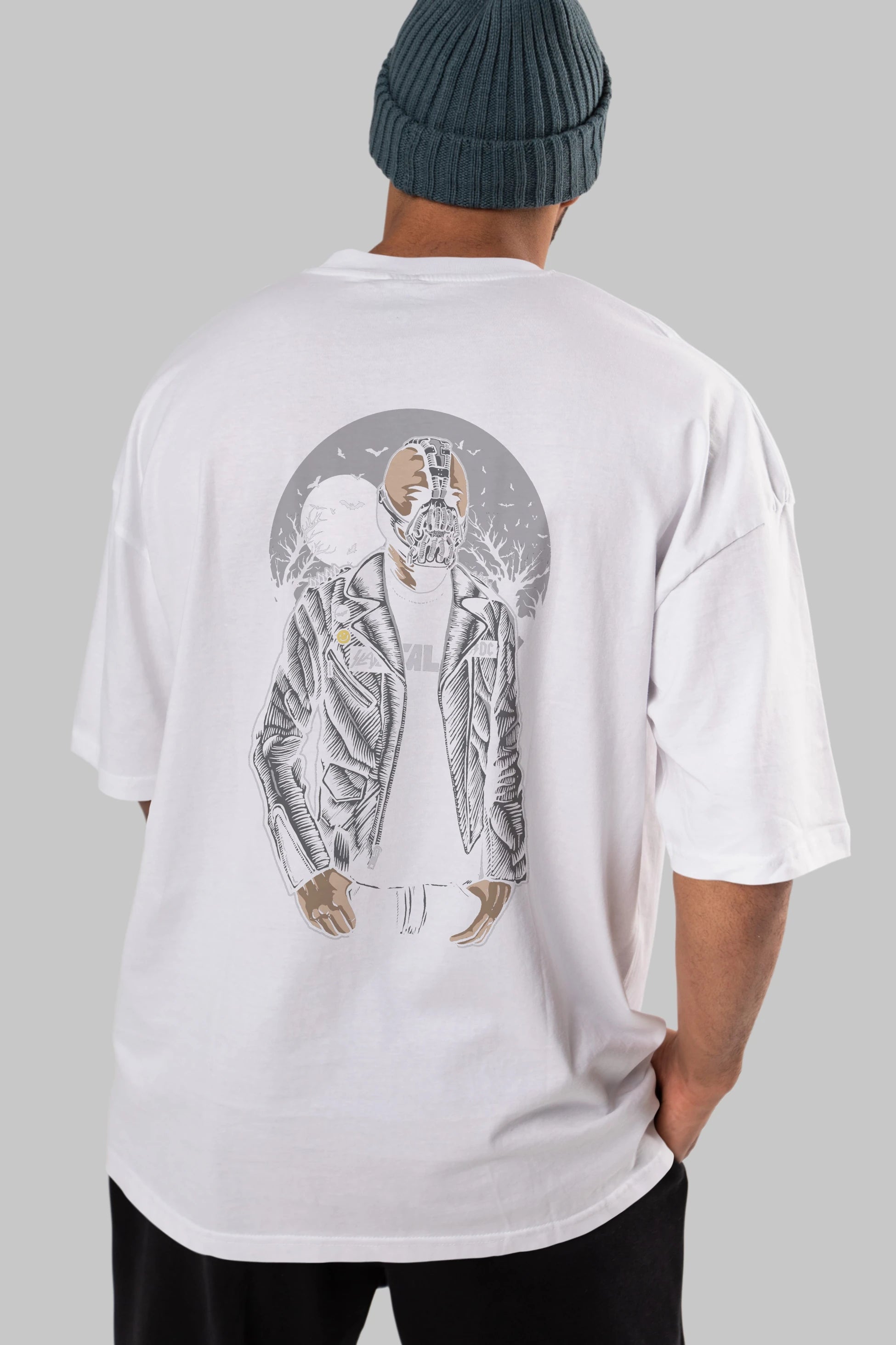 Bane Arka Baskılı Oversize t-shirt Erkek Kadın Unisex %100 Pamuk