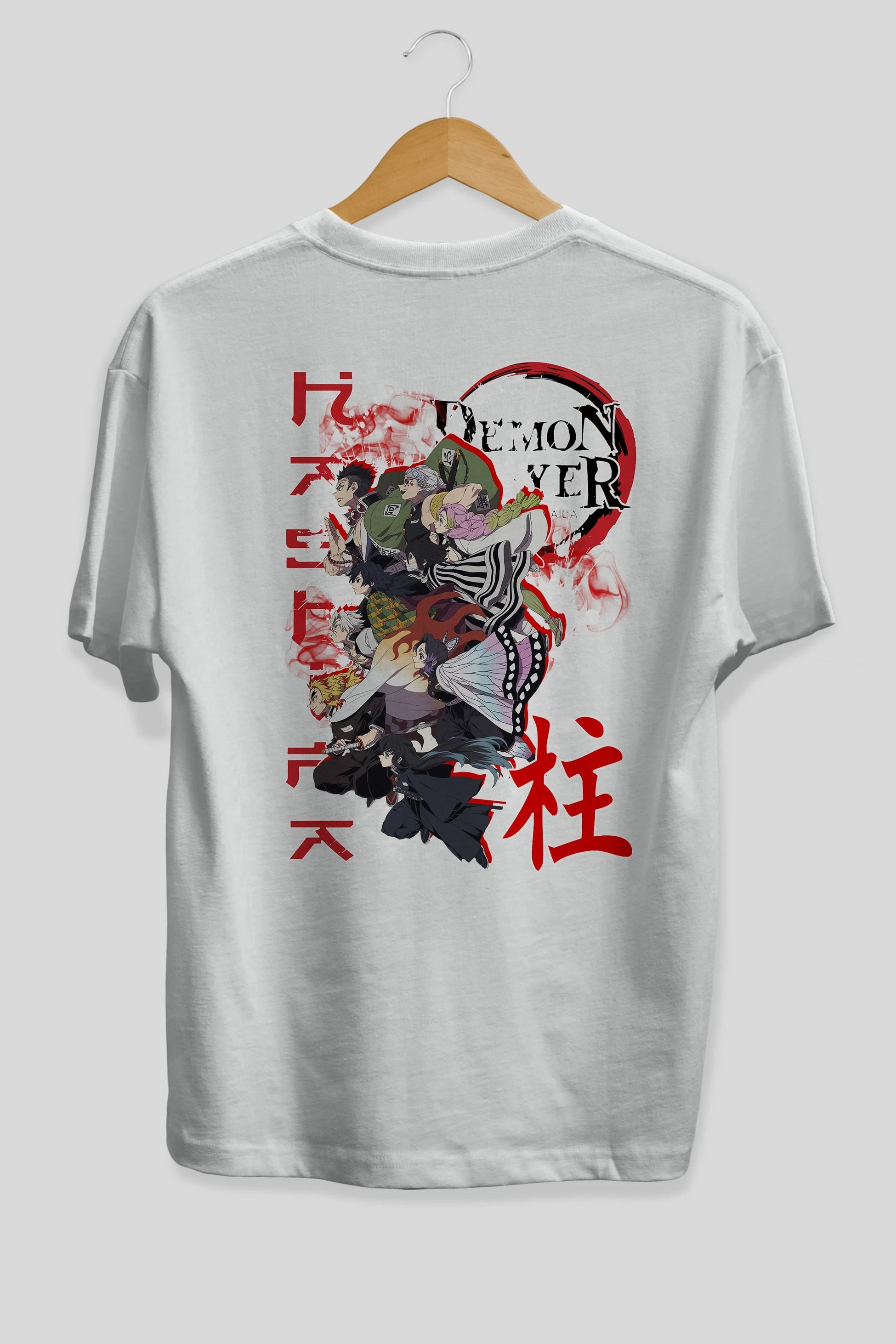 DEMON SLAYER SLAYERS Anime Arka Baskılı Oversize t-shirt Erkek Kadın Unisex