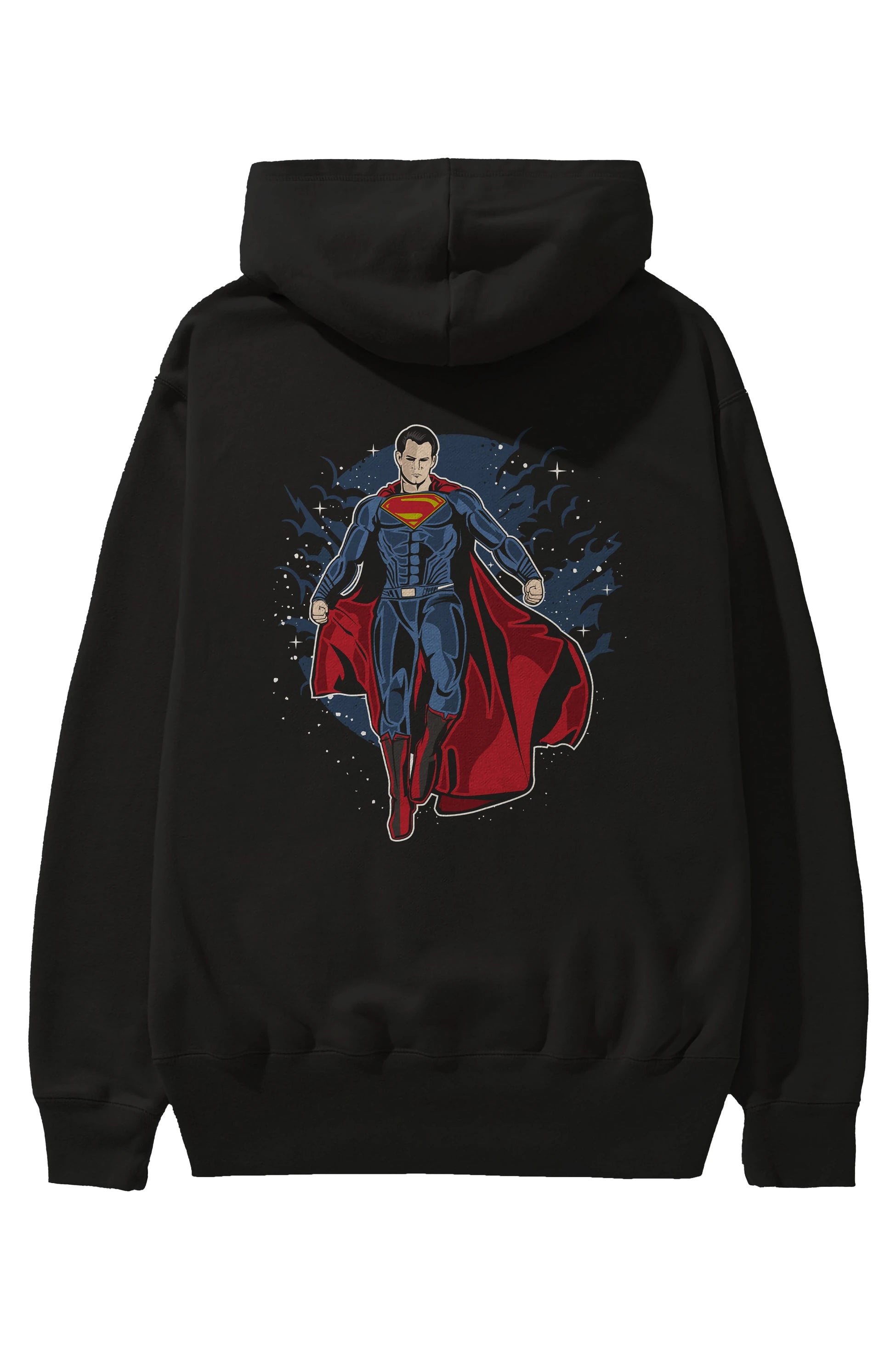 SUPERMAN Arka Baskılı Hoodie Oversize Kapüşonlu Sweatshirt Erkek Kadın Unisex