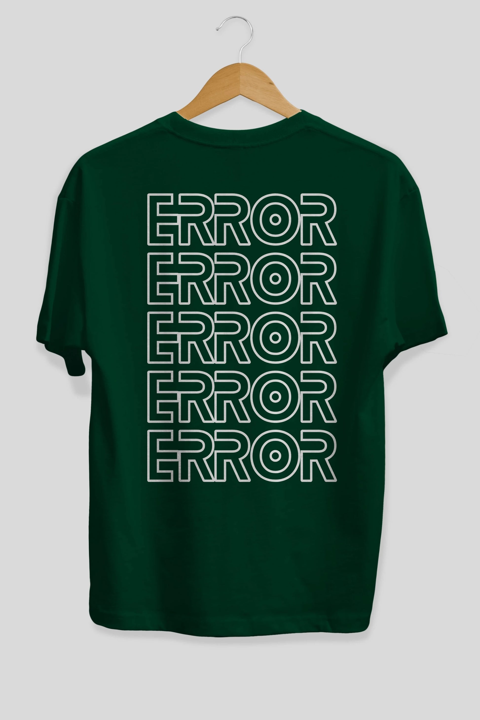 Error Yazılı Arka Baskılı Oversize t-shirt Erkek Kadın Unisex