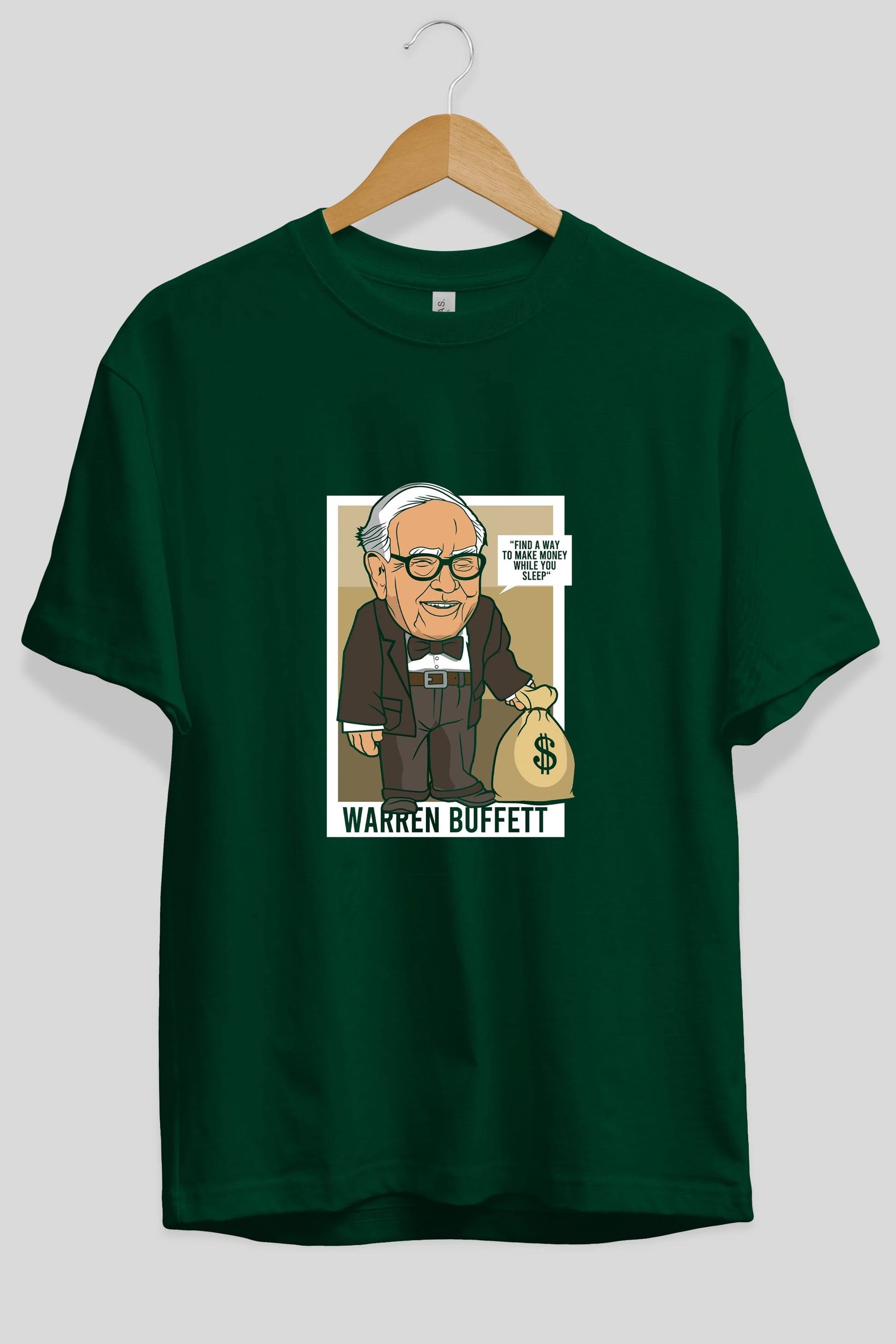Warren Buffet Up Carl Ön Baskılı Oversize t-shirt Erkek Kadın Unisex %100 Pamuk tişort