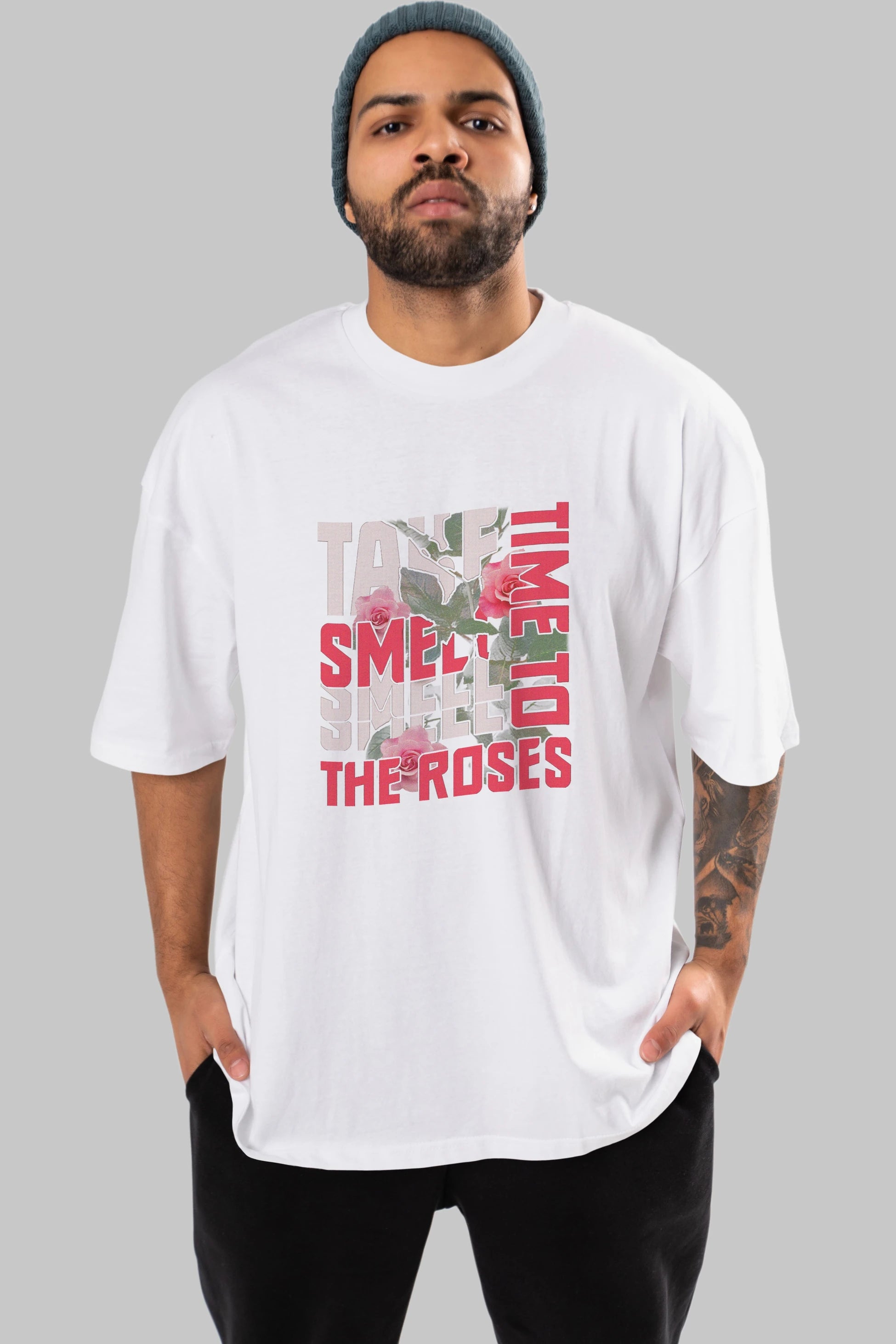Take time to smell the roses Ön Baskılı Oversize t-shirt Erkek Kadın Unisex
