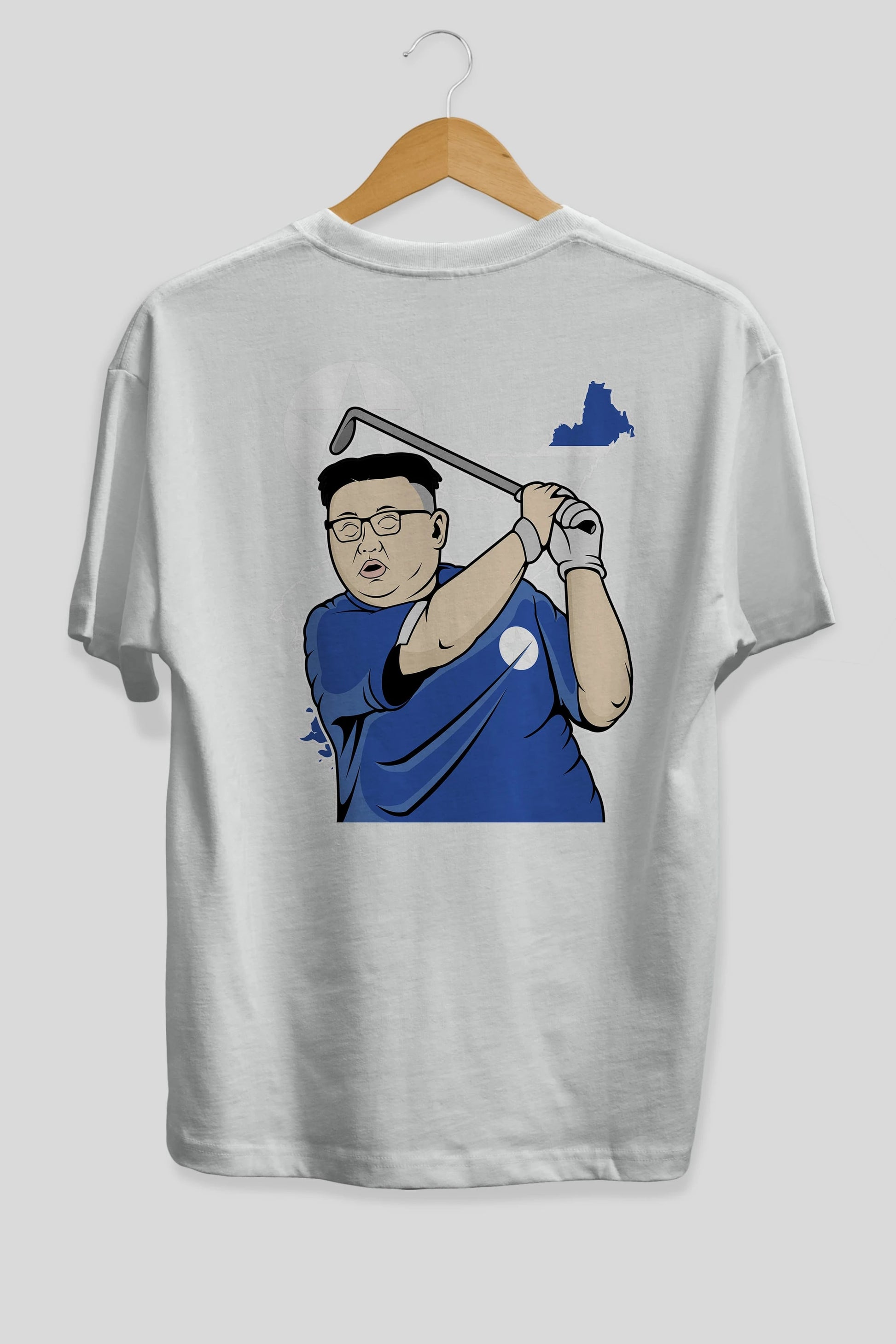 Kim Golf Arka Baskılı Oversize t-shirt Erkek Kadın Unisex %100 Pamuk tişort