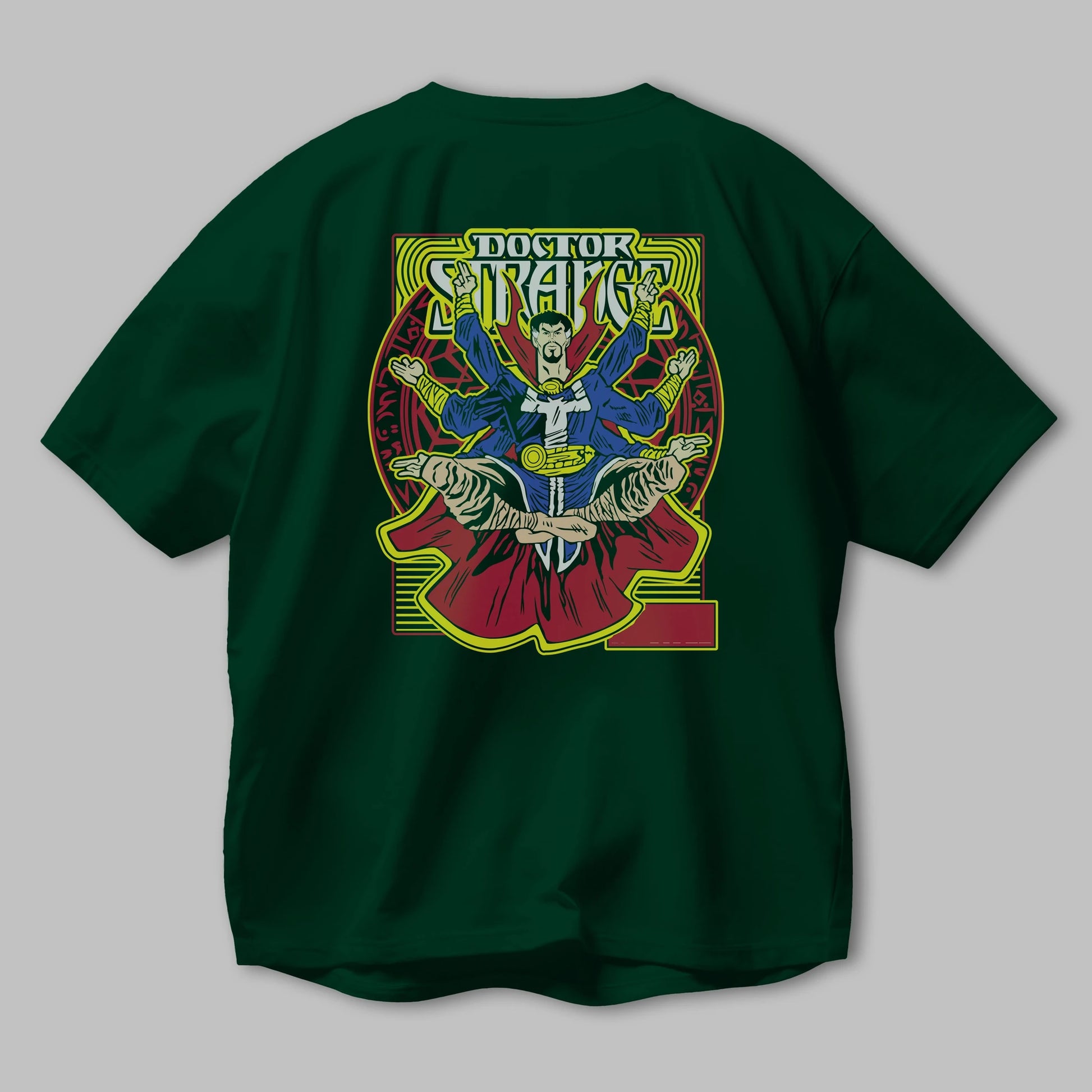 Doctor Strange (1) Arka Baskılı Oversize t-shirt Erkek Kadın Unisex %100 Pamuk Bisiklet Yaka tişort