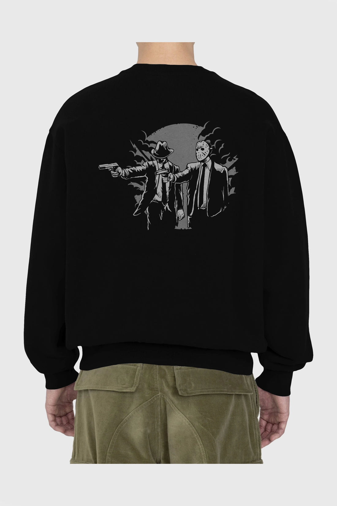 Pulp Killer Arka Baskılı Oversize Sweatshirt Erkek Kadın Unisex