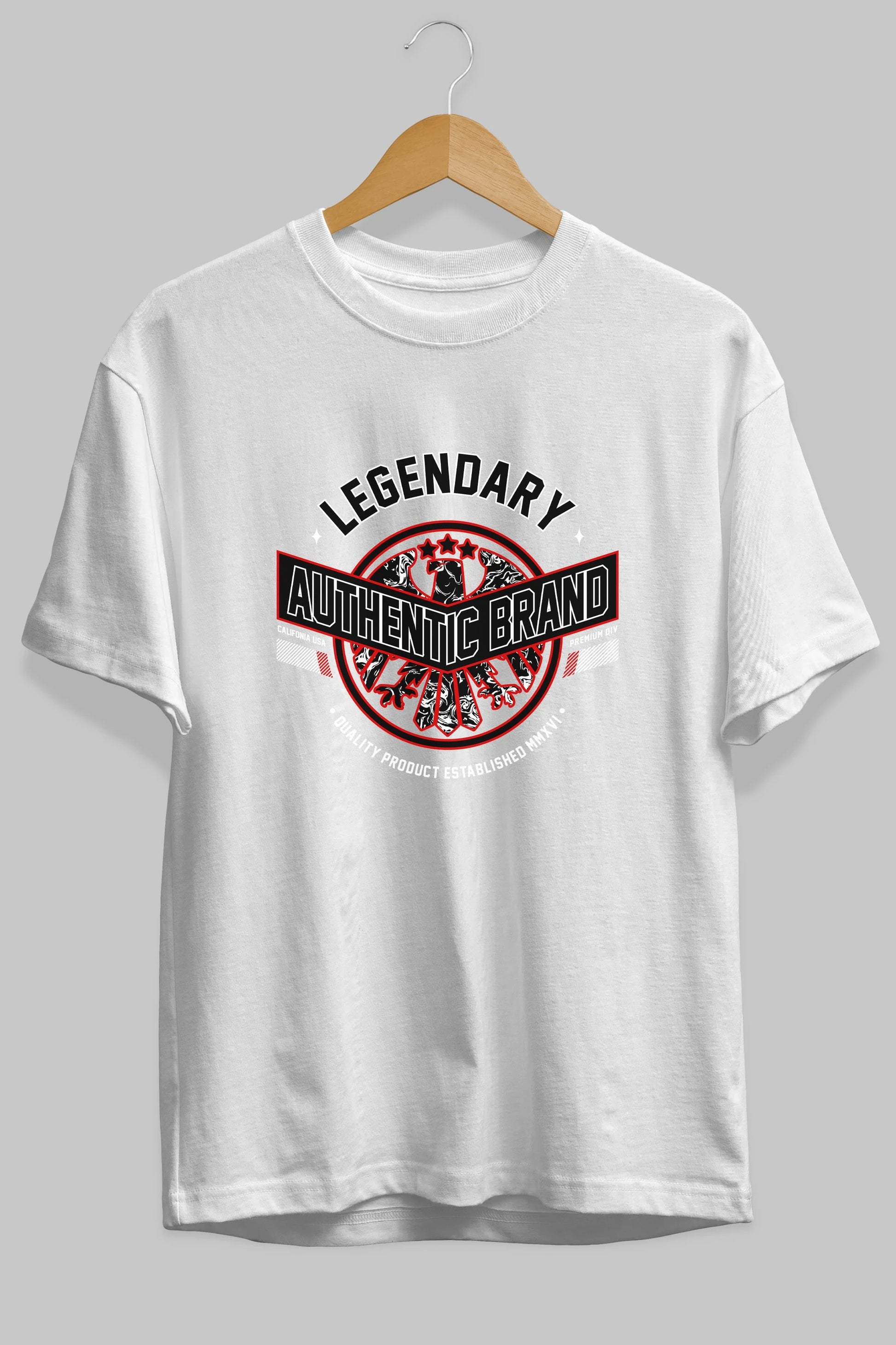 Legendary Brand Ön Baskılı Oversize t-shirt Erkek Kadın Unisex