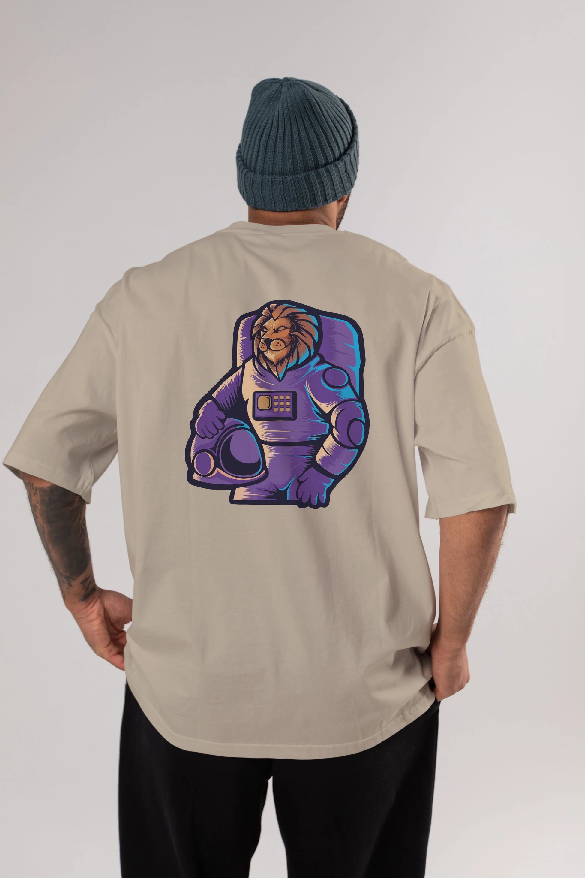 Astroking Arka Baskılı Oversize t-shirt Erkek Kadın Unisex