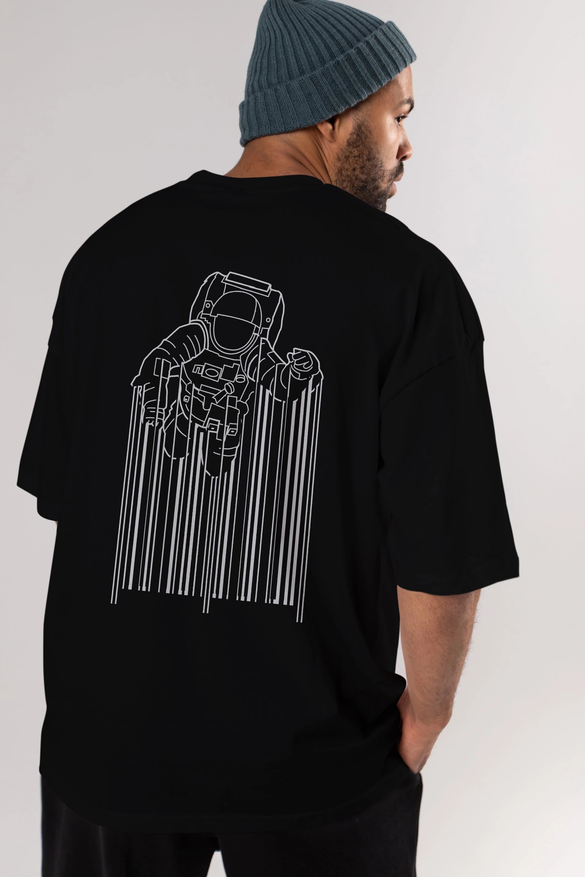 Astrocode Arka Baskılı Oversize t-shirt %100 pamuk Erkek Kadın Unisex