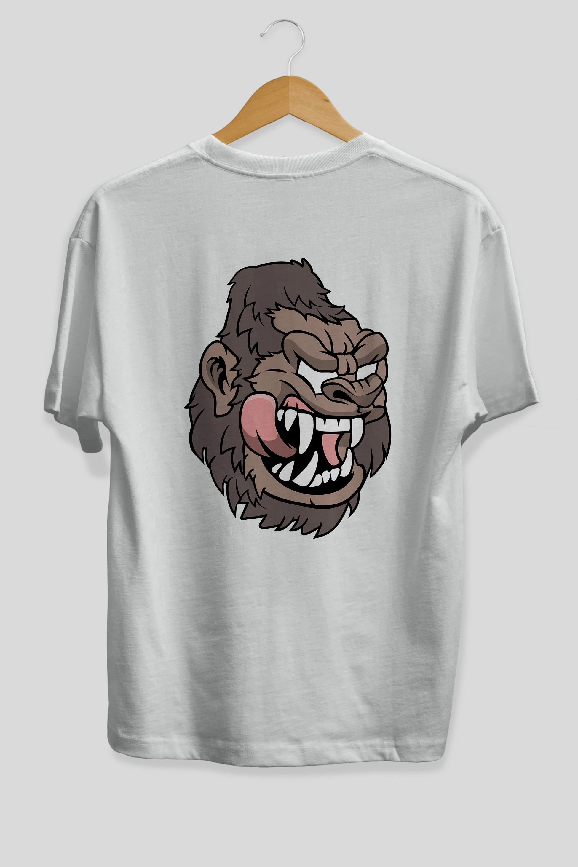 Big Gorilla Arka Baskılı Oversize t-shirt Erkek Kadın Unisex %100 Pamuk tişort