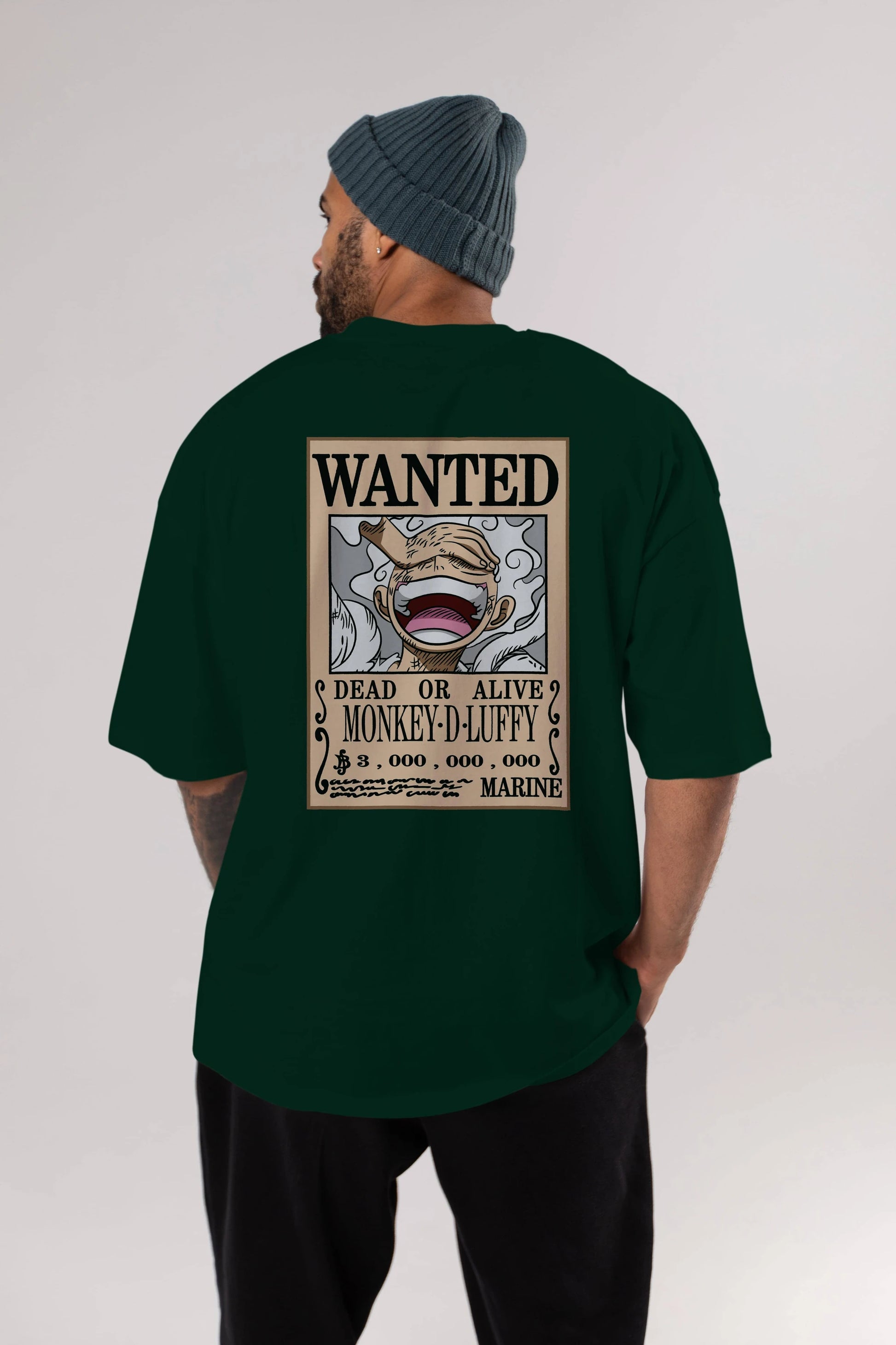CARTEL LUFFY GEAR 5 Anime Arka Baskılı Oversize t-shirt Erkek Kadın Unisex
