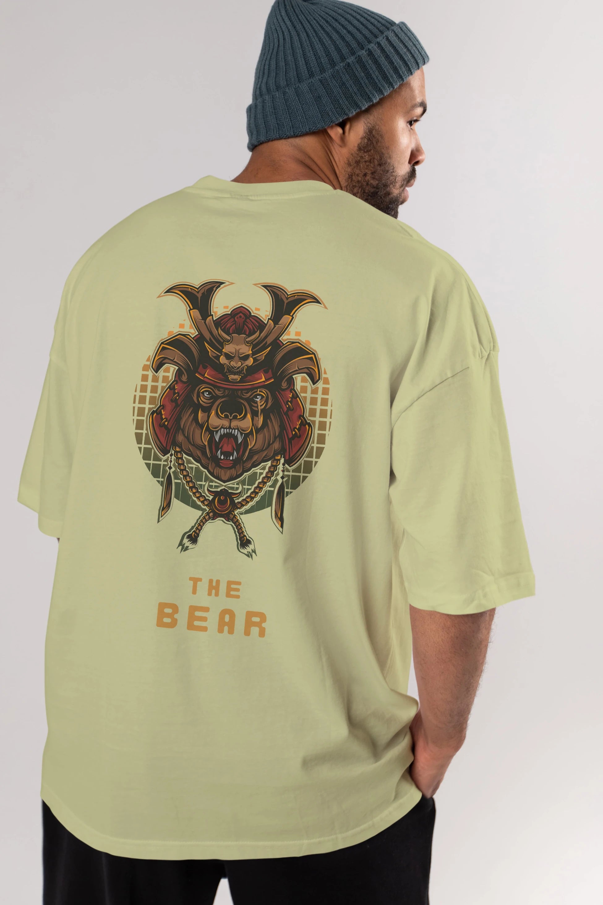The Bear 2 Arka Baskılı Oversize t-shirt Erkek Kadın Unisex %100 Pamuk