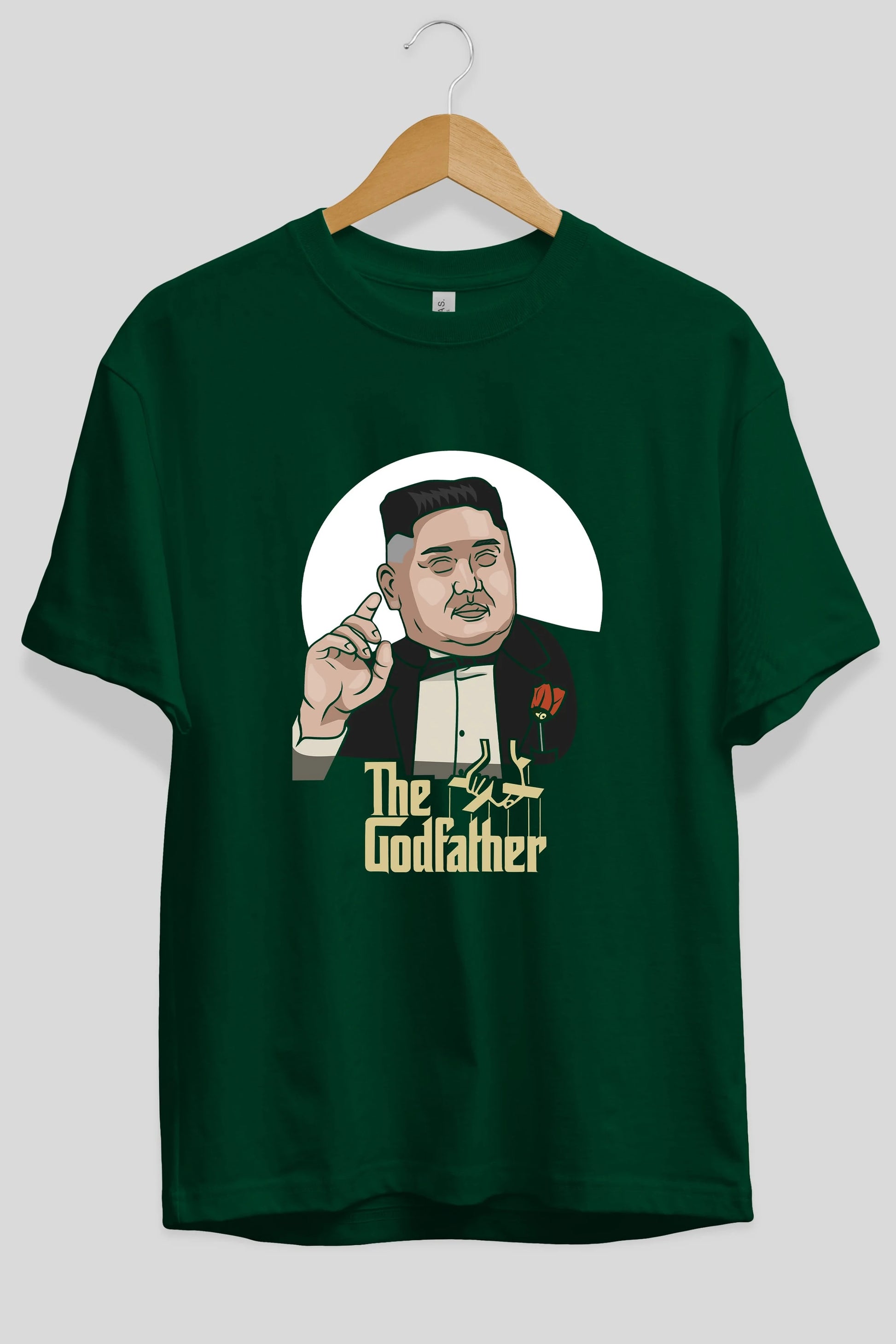 Godfather Jong Un Ön Baskılı Oversize t-shirt Erkek Kadın Unisex %100 Pamuk tişort