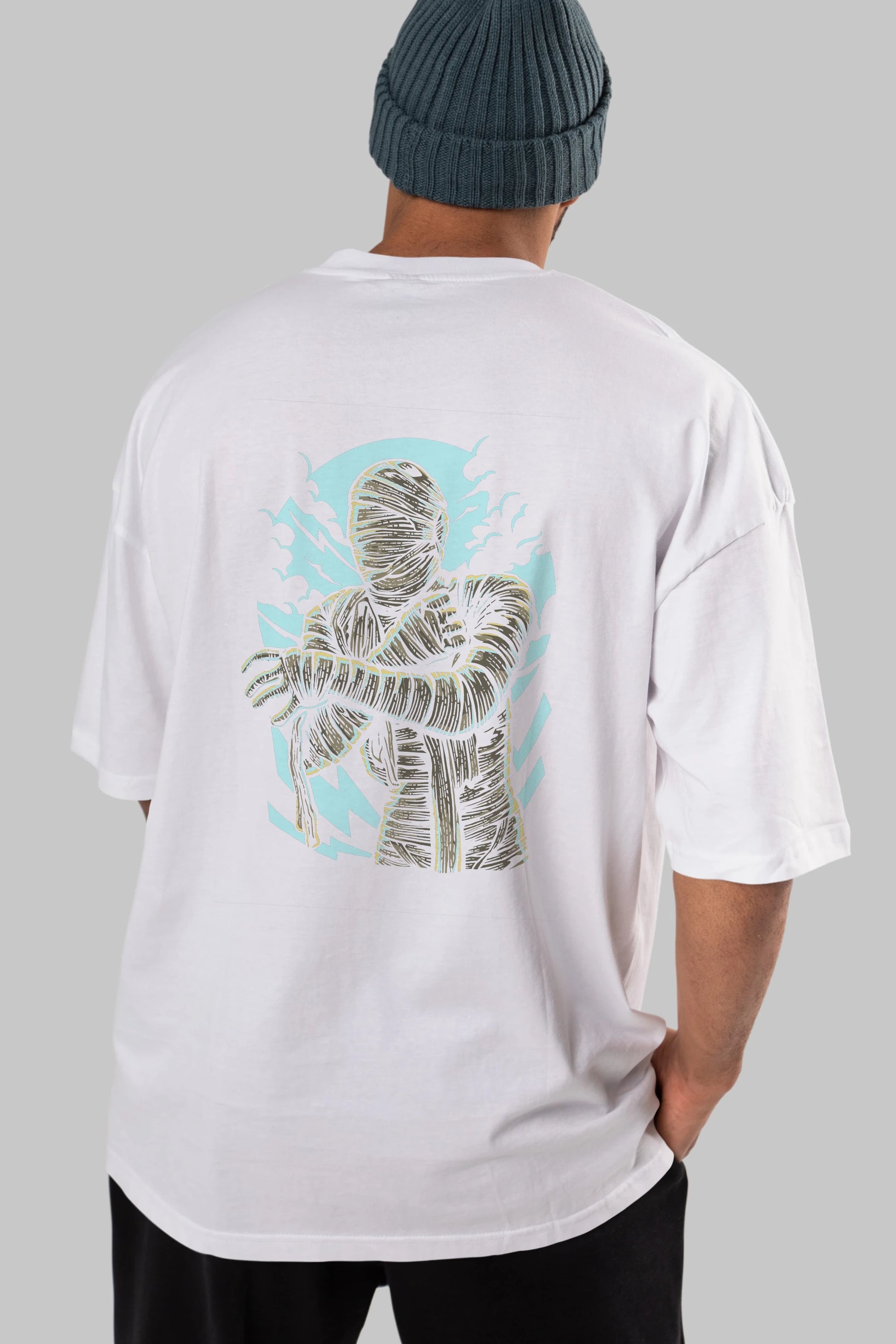 The Mummy Arka Baskılı Oversize t-shirt Erkek Kadın Unisex %100 Pamuk
