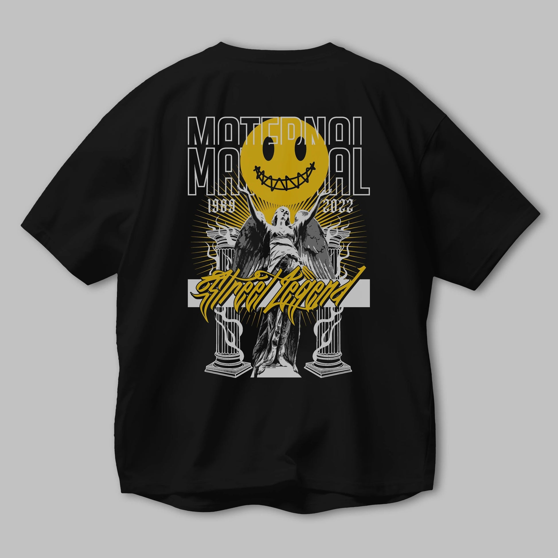 Maternal Street Legend Arka Baskılı Oversize t-shirt Erkek Kadın Unisex