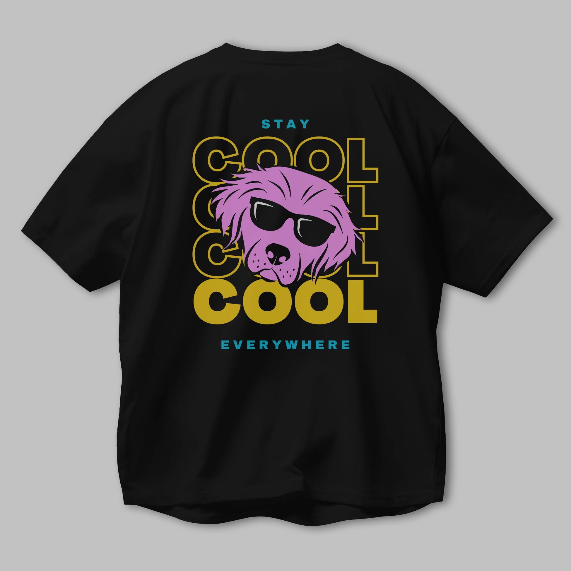 Cool Dog 2 Arka Baskılı Oversize t-shirt Erkek Kadın Unisex