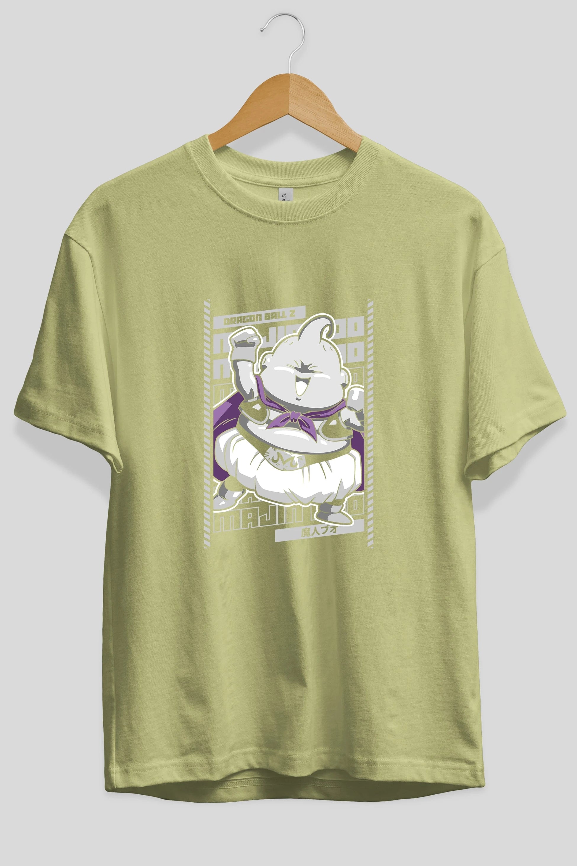 MAJIN BOO2 Anime Ön Baskılı Oversize t-shirt %100 pamuk Erkek Kadın Unisex